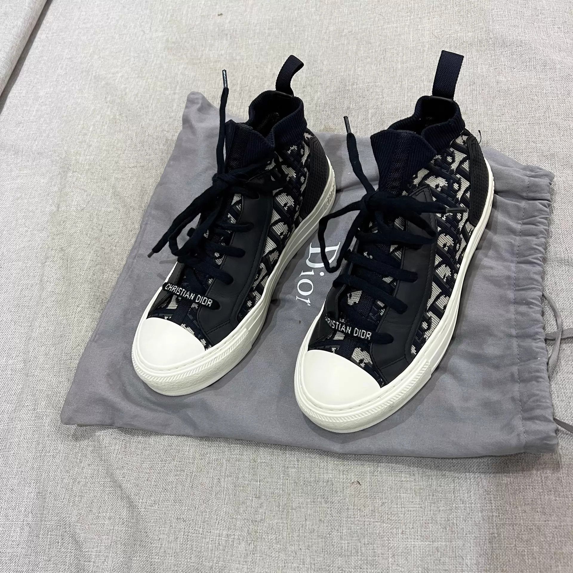 Dior DIOR Walk'n'Dior Oblique Knit Thick Canvas 36.5 98N Size US 6 / IT 36 - 2 Thumbnail