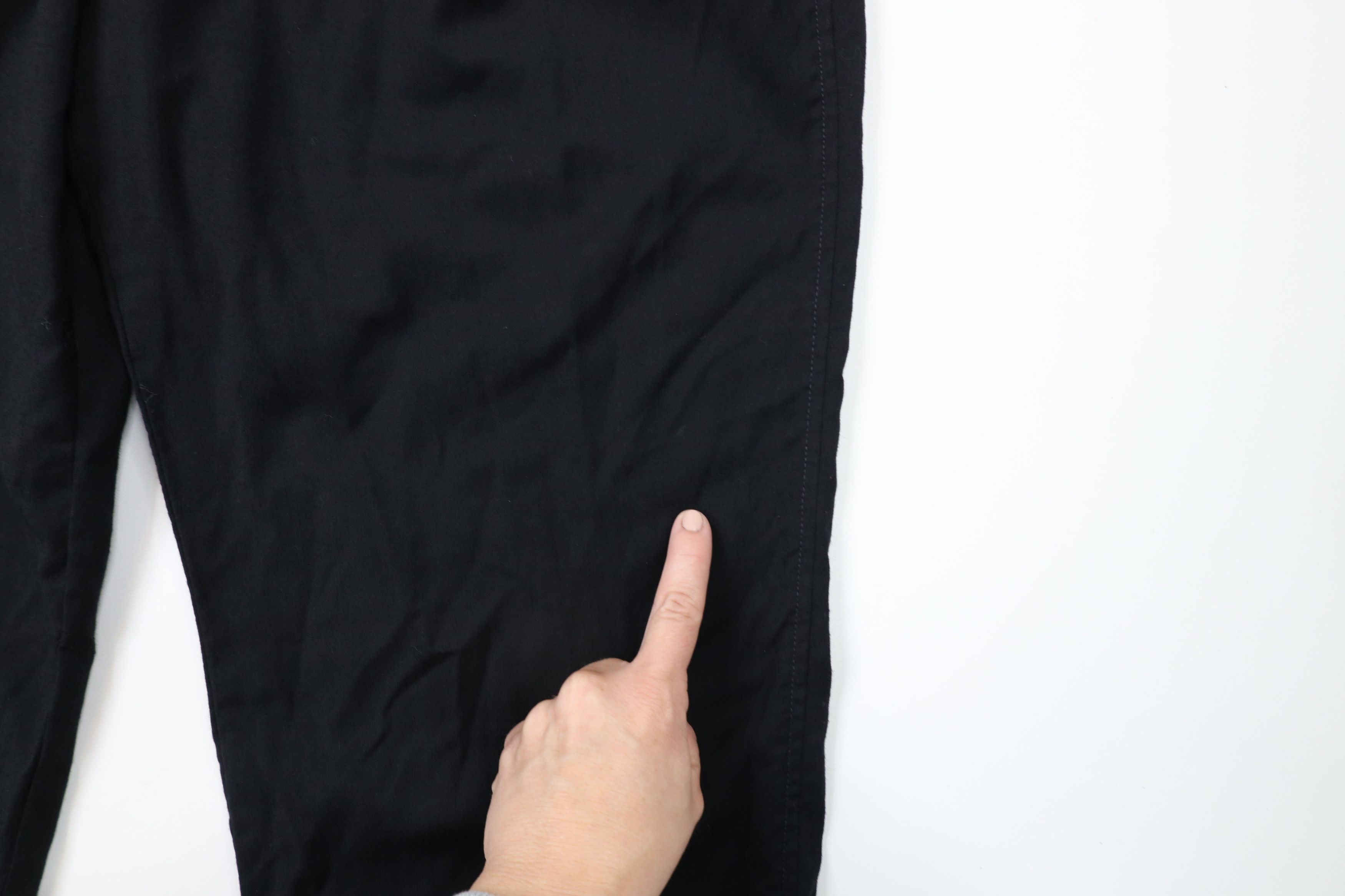 Lands' End × Vintage Vintage 90s Lands End Wide Leg Wool Chino Pants Black USA Size US 34 / EU 50 - 8 Thumbnail