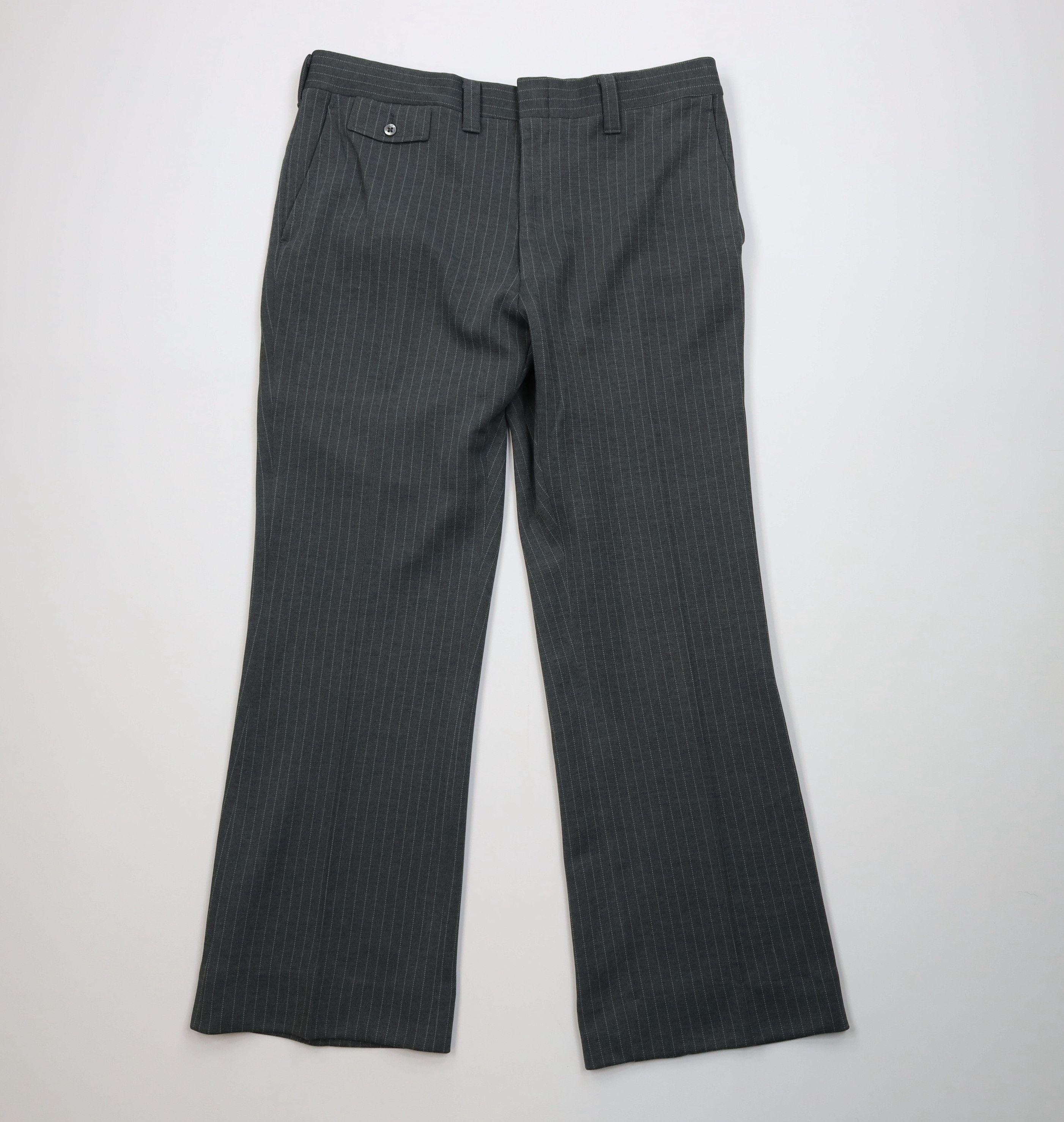 Vintage Vintage 70s Streetwear Knit Bell Bottoms Chino Pants Gray Size US 36 / EU 52 - 1 Thumbnail