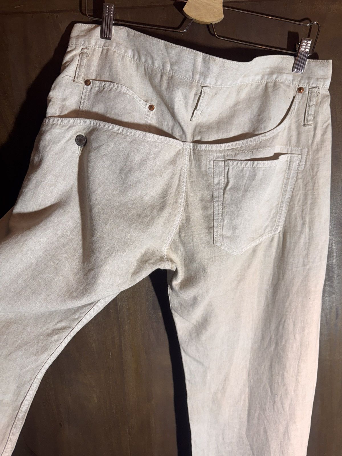 Yohji Yamamoto vintage asymetrical yohji yamamoto linen pants 3 jp Size 28" / US 6 / IT 42 - 9 Thumbnail