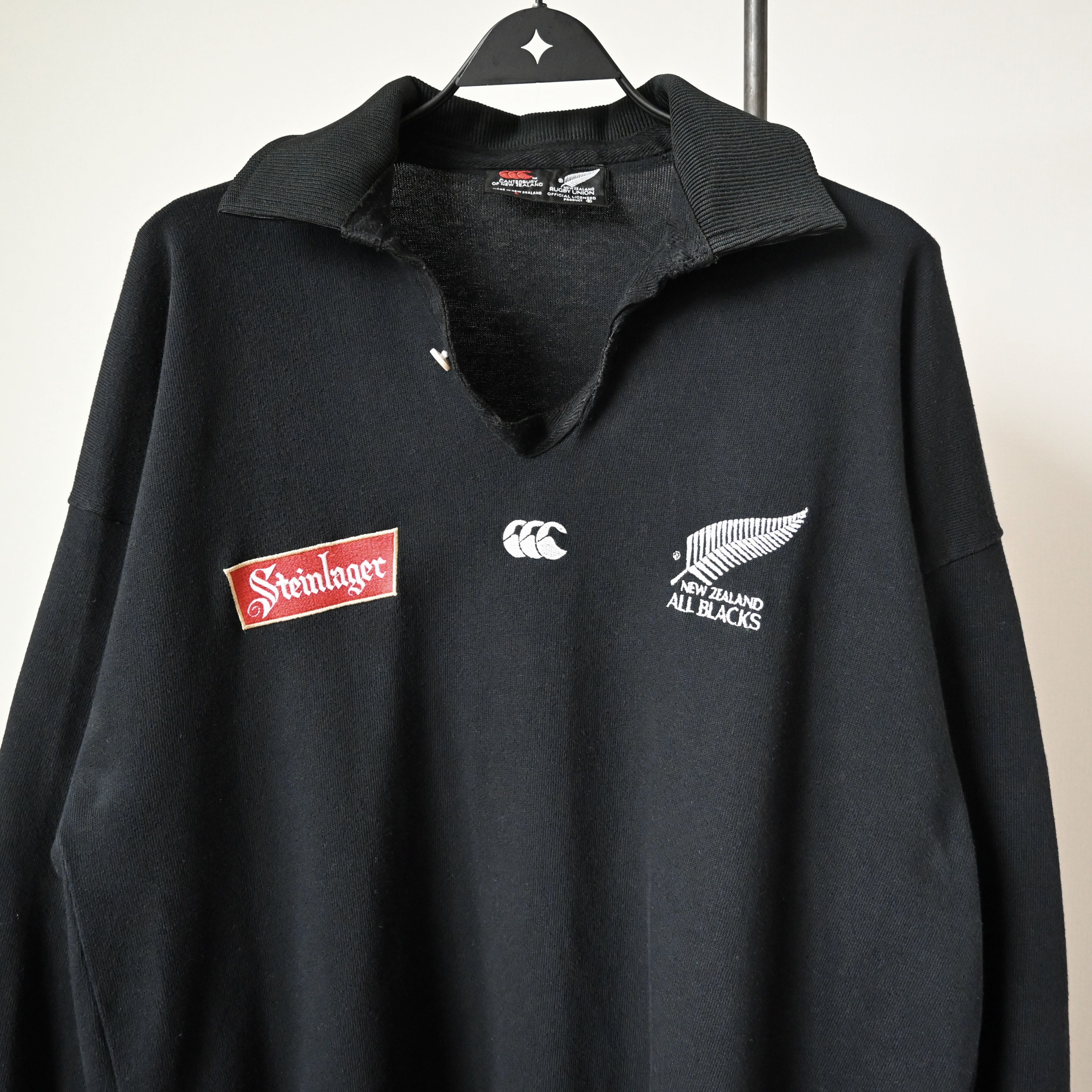 Canterbury of New Zealand VTG 1990s Canterbury of NZ rugby shirt, Steinlager Size US L / EU 52-54 / 3 - 4 Thumbnail