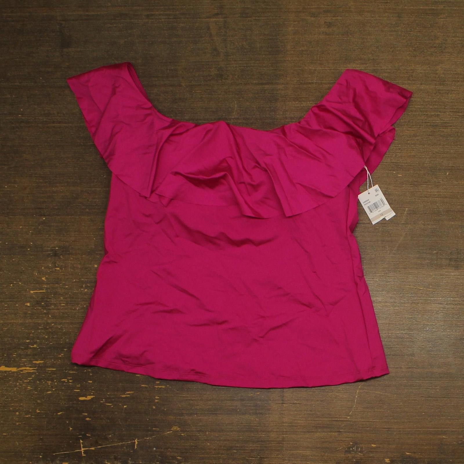 Other Trina Turk Monaco Ruffle Tankini Swim Top Sangria Pink 12 Size ONE SIZE - 1 Thumbnail