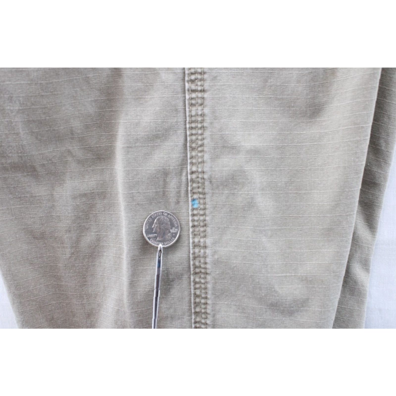Wrangler Wrangler Riggs WorkWear Men 40 x 29 Khaki Brown Cotton Work Pants Flat Front Zip Pockets Solid Color USA Work Wear 3W020BR Mens Size US 40 / EU 56 - 3 Thumbnail