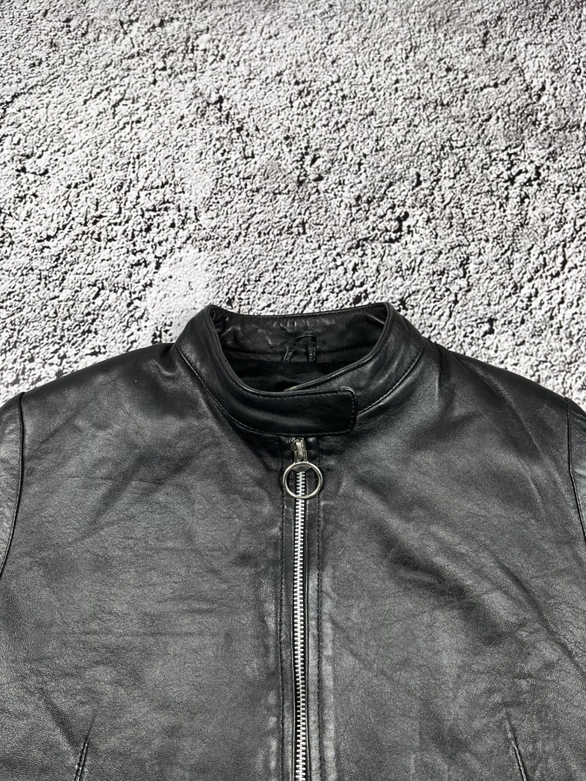 Leather Vintage Y2K leather jacket avantgarde biker style size 10 Size M / US 6-8 / IT 42-44 - 6 Thumbnail