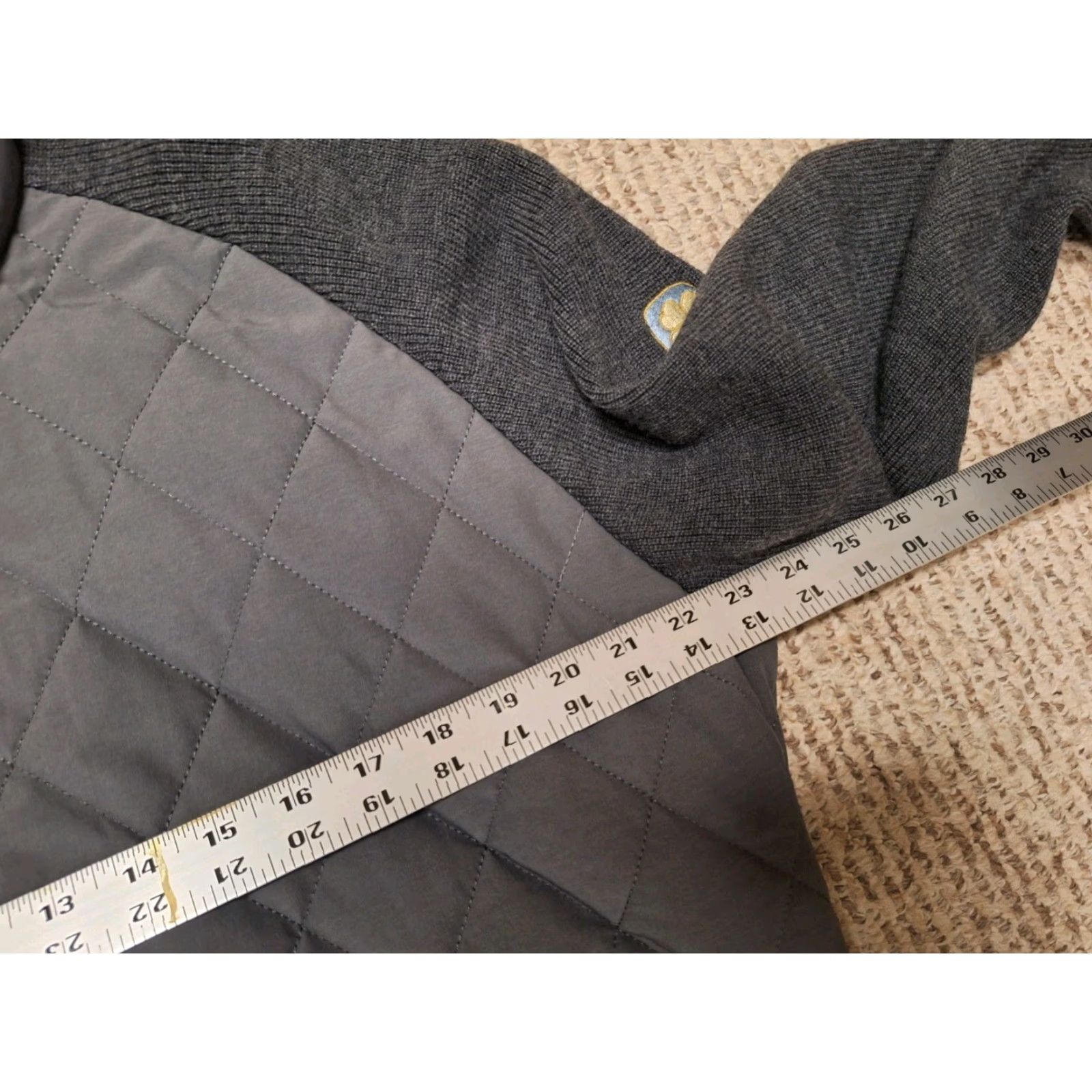 Peter Millar Peter Millar Merino Wool Cotton Zip Sweater L Grey Embroidered Size US L / EU 52-54 / 3 - 6 Thumbnail