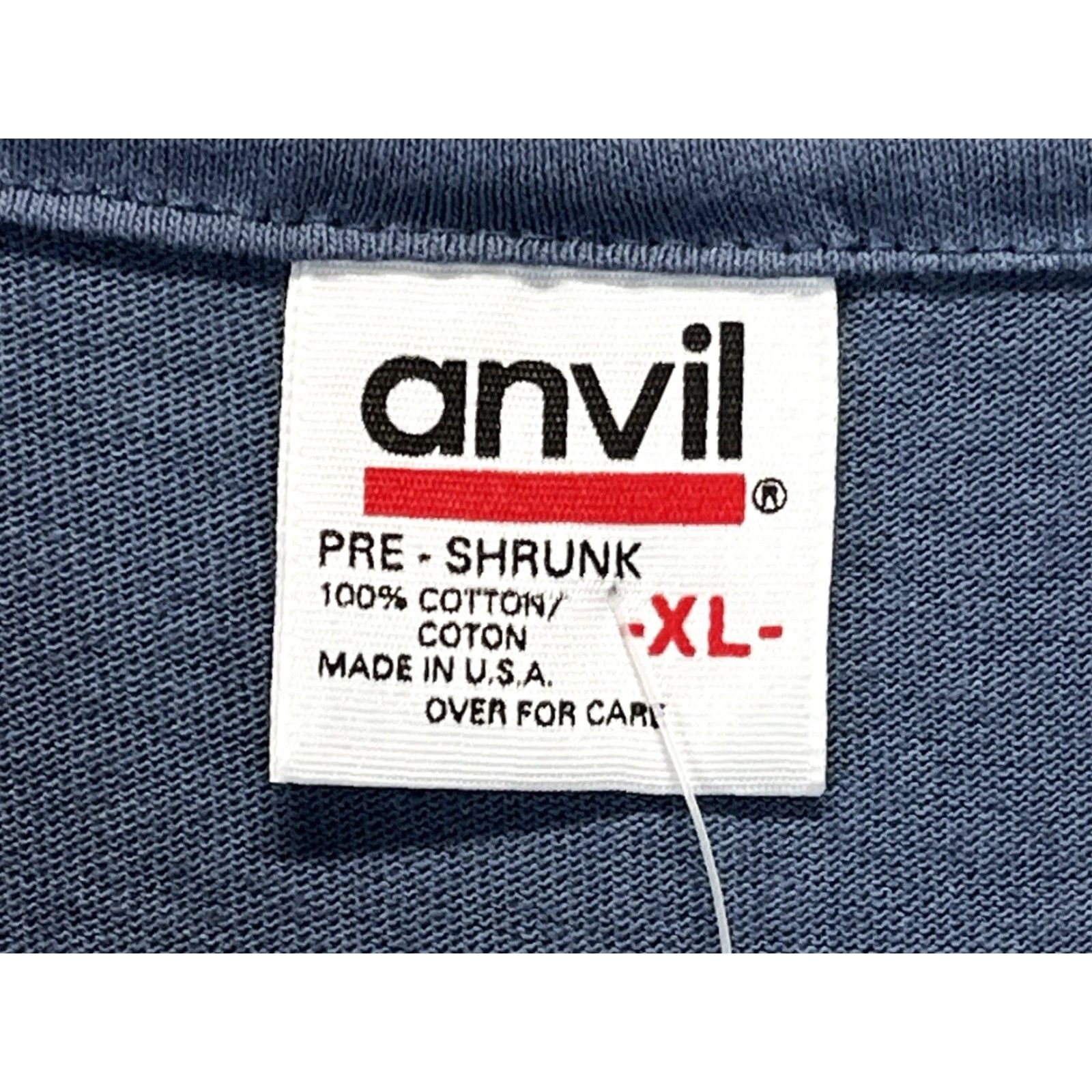 Anvil VINTAGE Anvil Tshirt Adult Extra Large Blue 90s Mens Size US XL / EU 56 / 4 - 3 Thumbnail