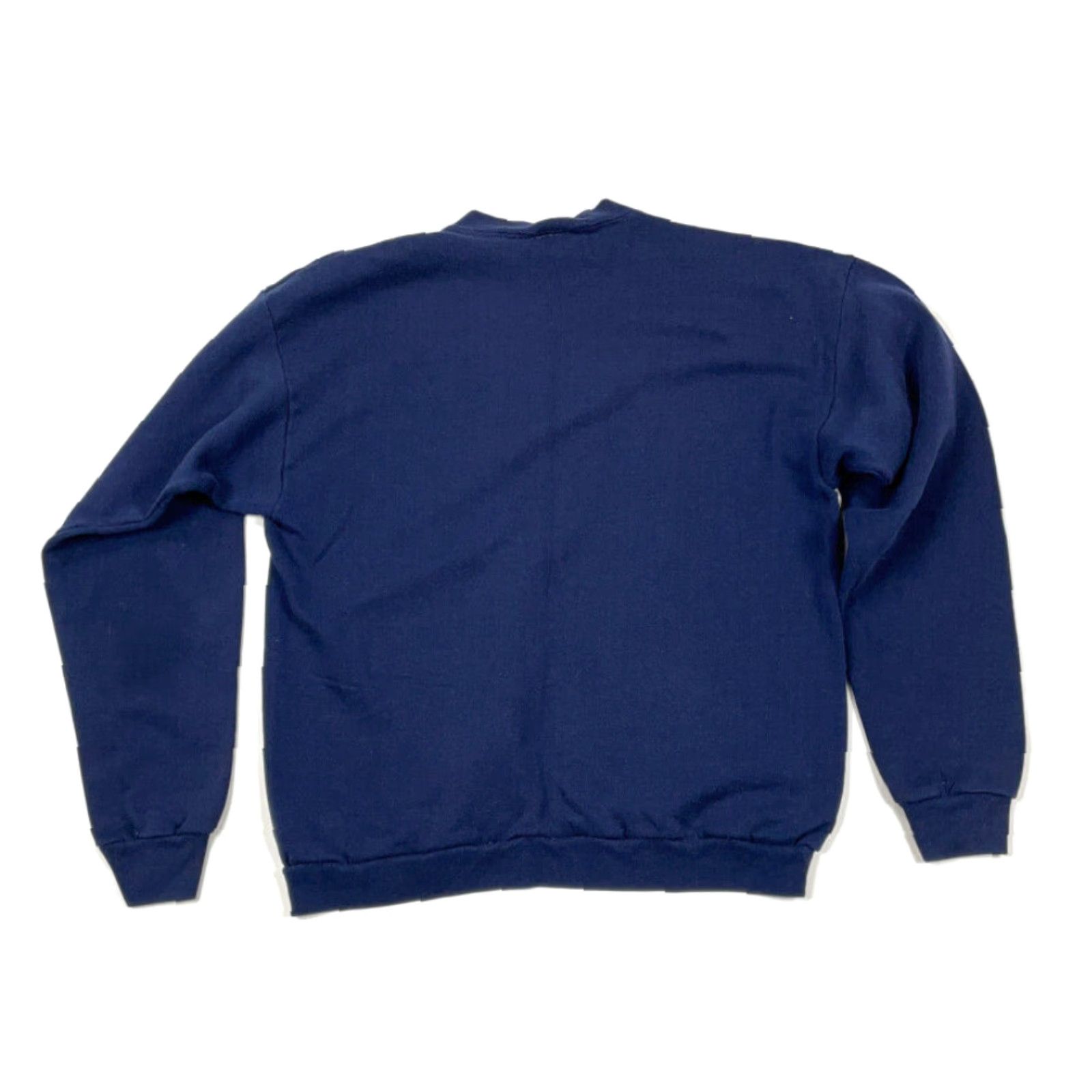 Vintage VINTAGE Santee Sweatshirt - American Flag Glitter Crew Neck Pullover - Cotton-Blend - Men Large - Blue - 1990s Retro/Patriotic - US Made Size US L / EU 52-54 / 3 - 2 Thumbnail