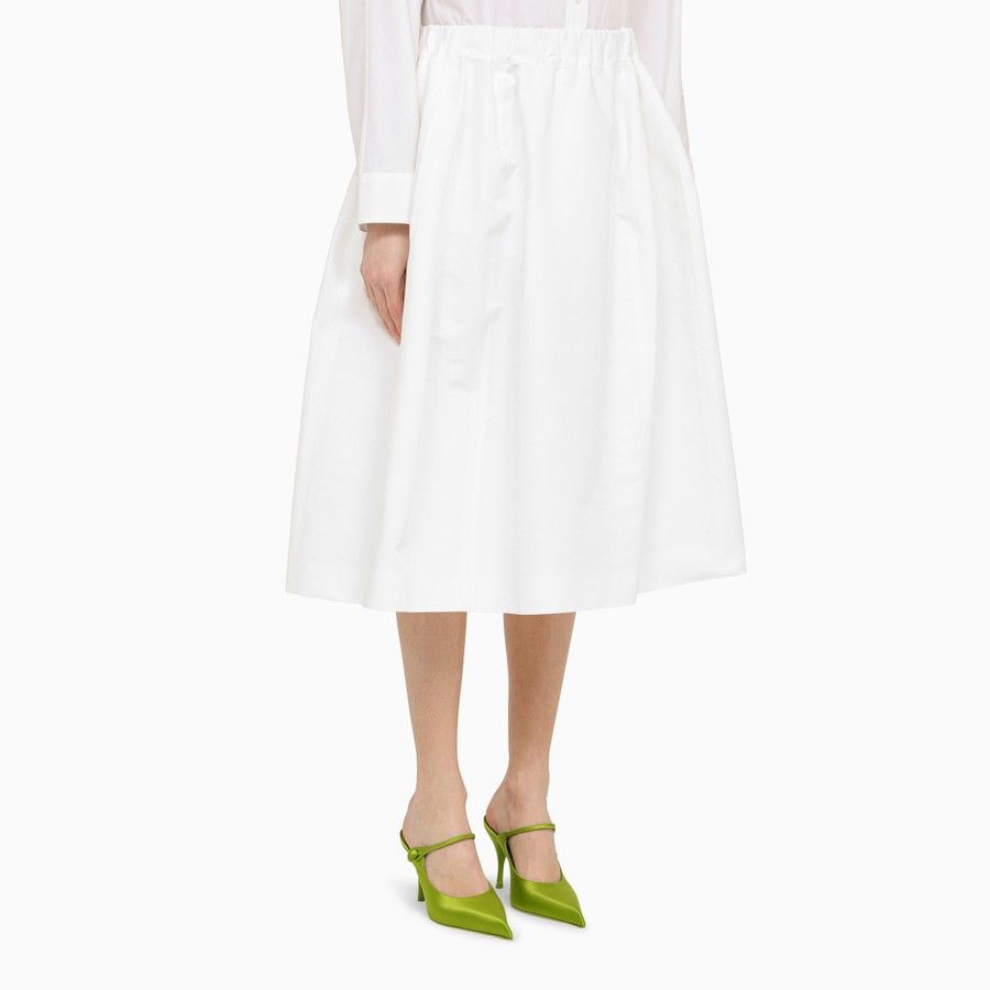 Marni o1d2blof0824 Cotton Skirts in White Size 28" / US 6 / IT 42 - 3 Thumbnail