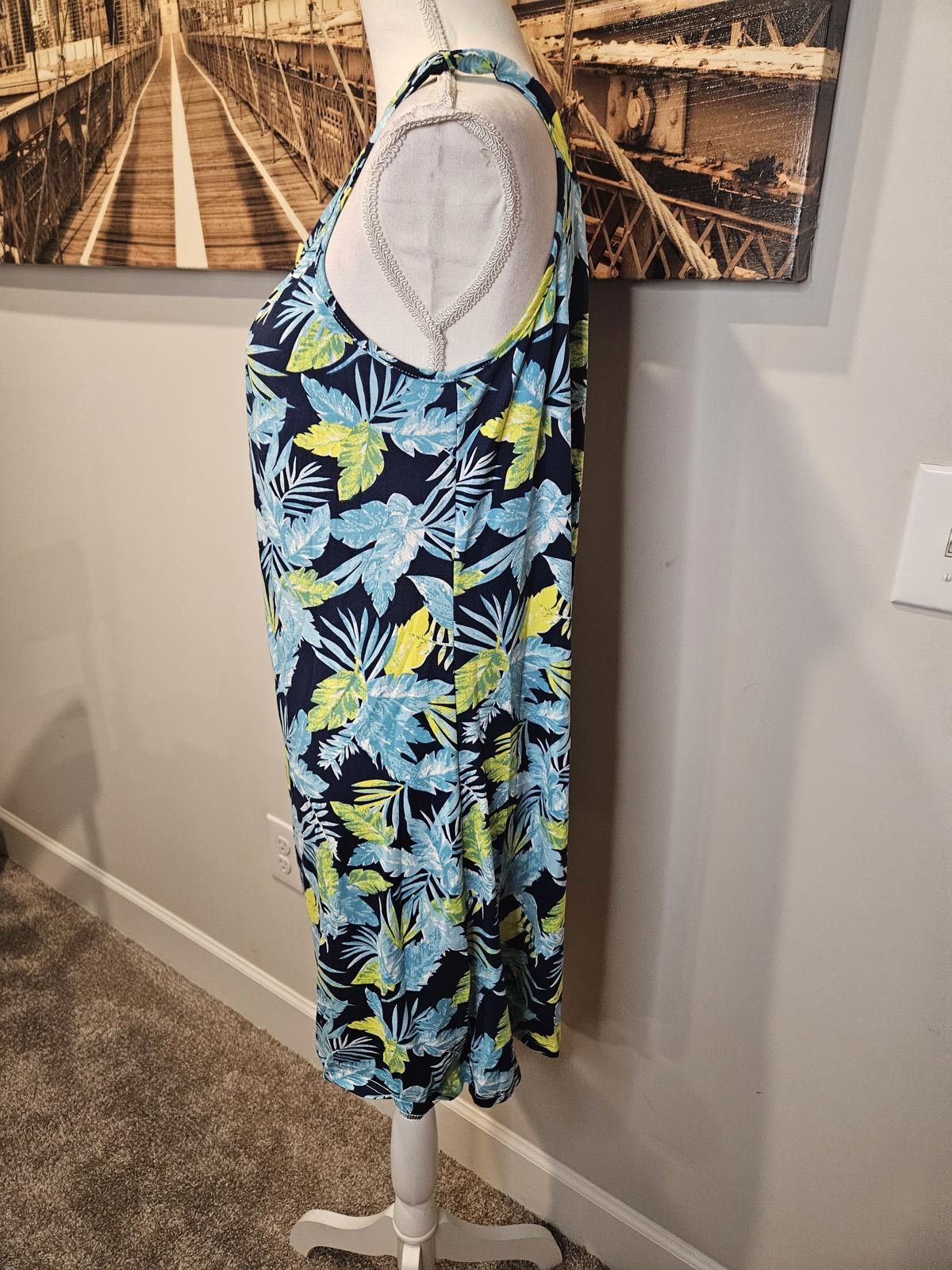 Designer Nwt Bluetime Women's Super Soft Tropical Sundress - #33 Size ONE SIZE - 2 Thumbnail
