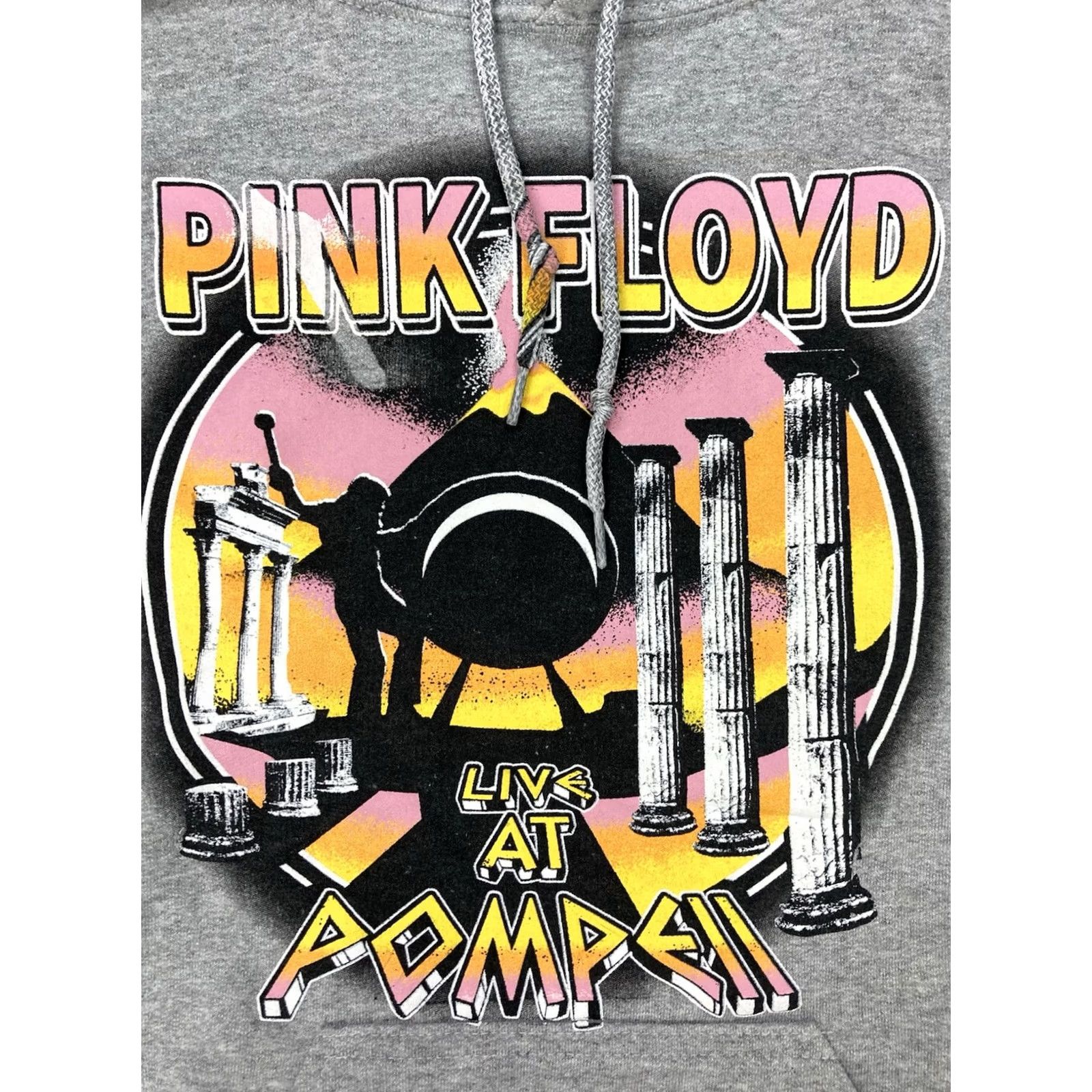 Vintage VINTAGE Pink Floyd Liva At Pompeii Graphic Pullover Hoodie Women Small Gray Music Size S / US 4 / IT 40 - 2 Thumbnail