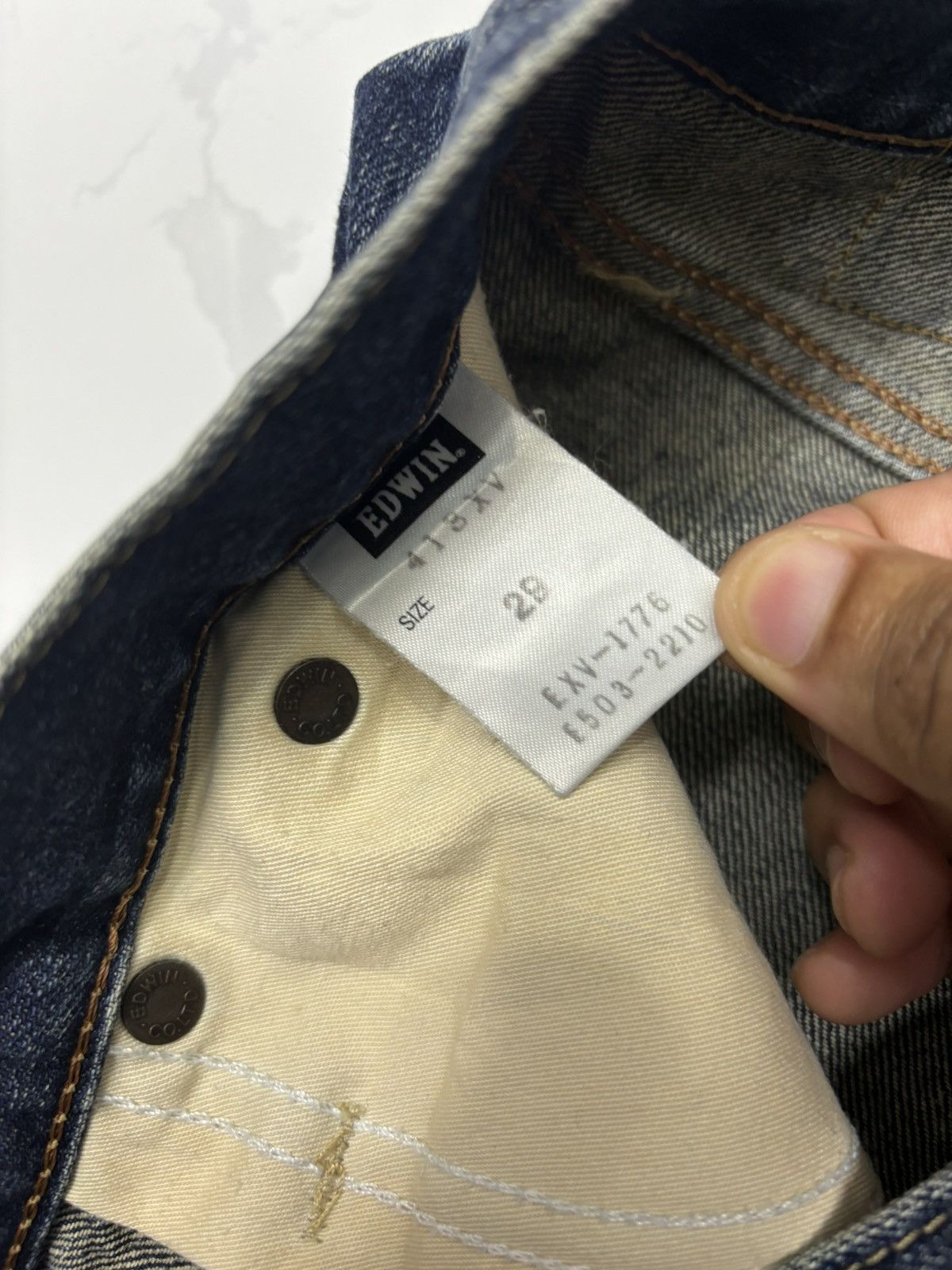 Kapital Edwin Exclusive Vintage Made in Japan Mud Wash Distress Jean Size US 30 / EU 46 - 11 Thumbnail