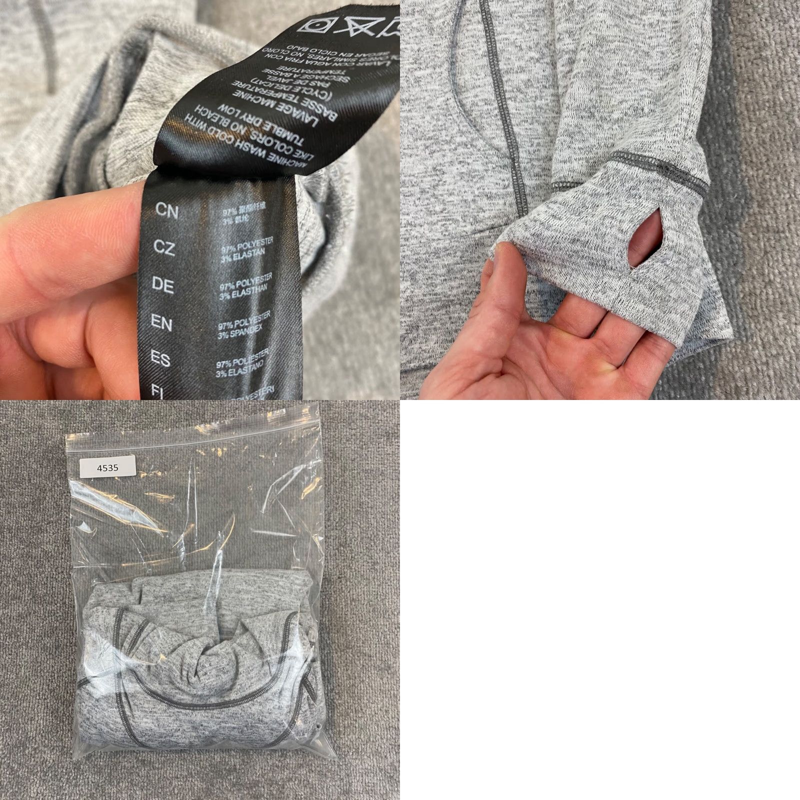 Vintage KUHL Pullover Womens Medium Heather Gray Turtleneck Running Thumb Holes Hike L/S Jacket Size M / US 6-8 / IT 42-44 - 8 Thumbnail