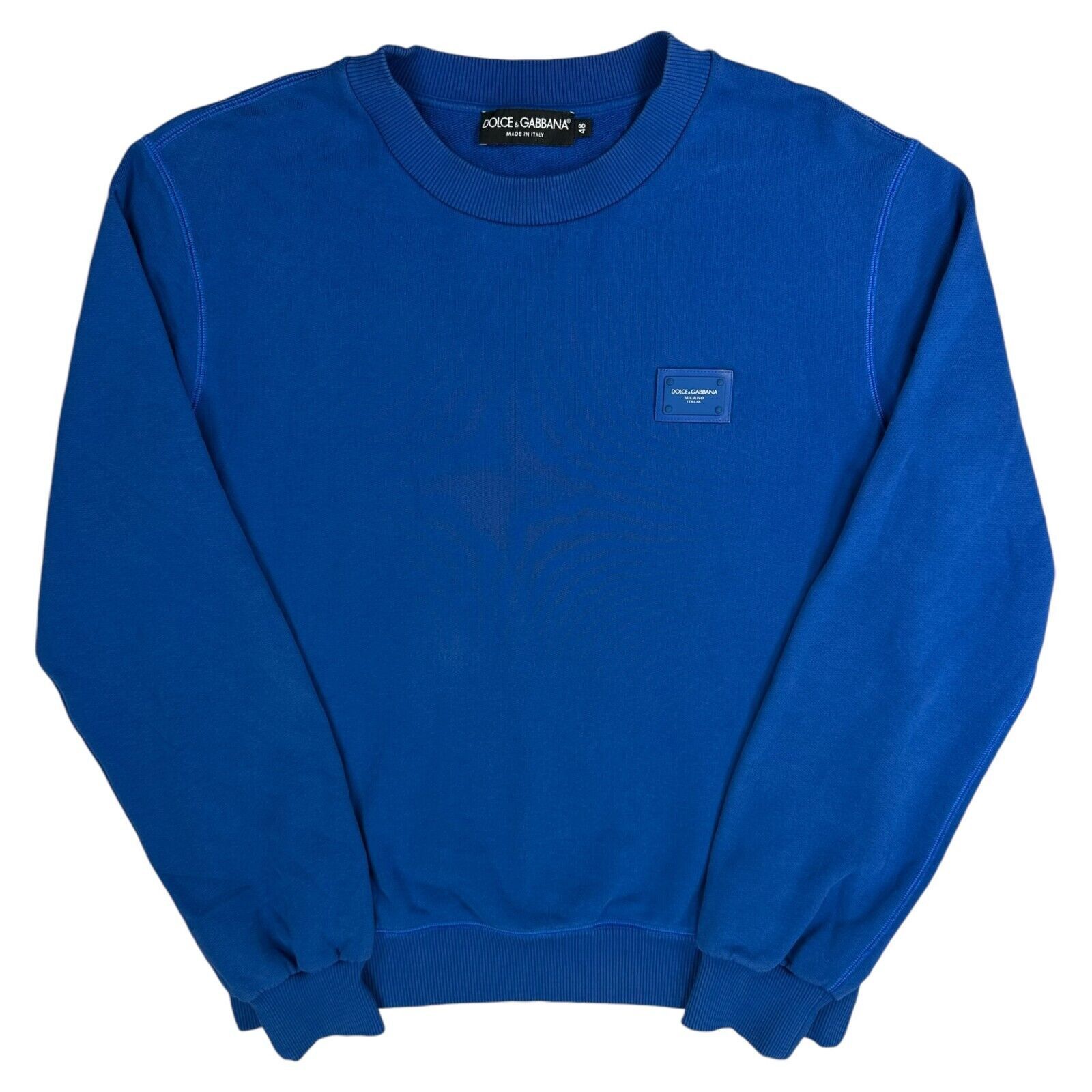 Dolce & Gabbana Dolce & Gabbana Size M Sweatshirt Blue on Blue Plaque Logo Size US M / EU 48-50 / 2 - 1 Thumbnail