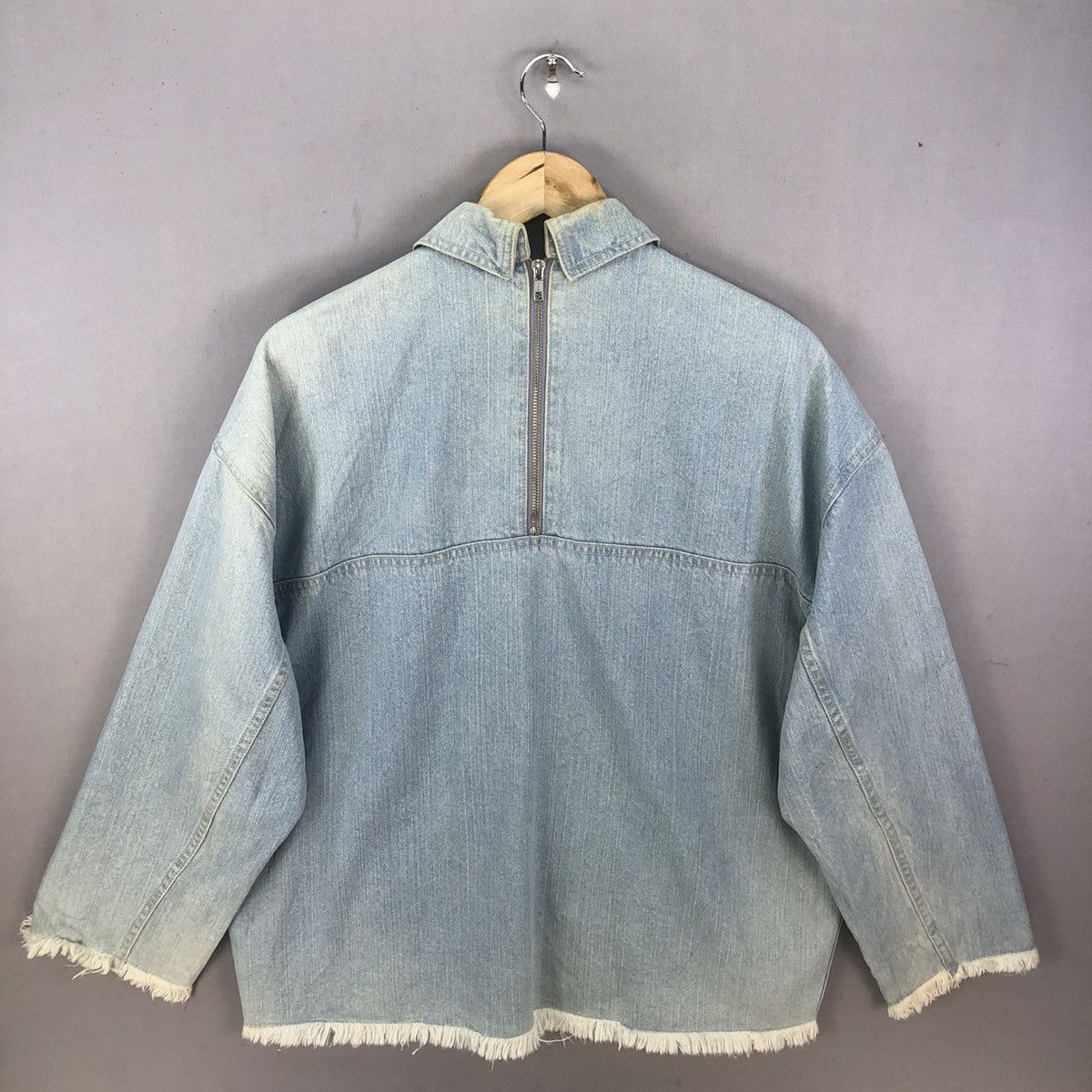 Japan Streetwear Distressed Faded Denim Jacket