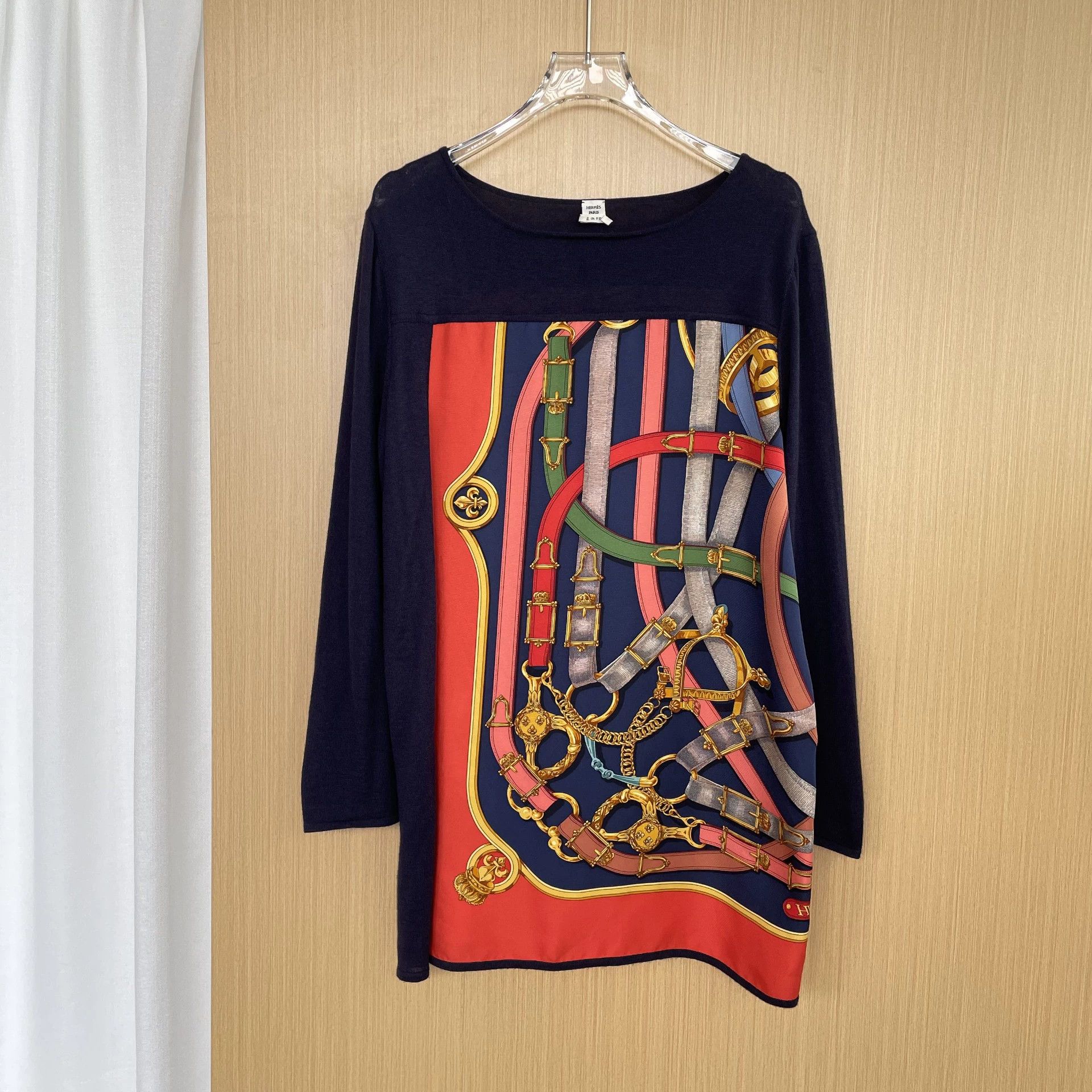 トップス HERMES by margiela leather knit navy Hermes Martin Margiela Navy Silk Knitted Sleeveless Top | Grailed