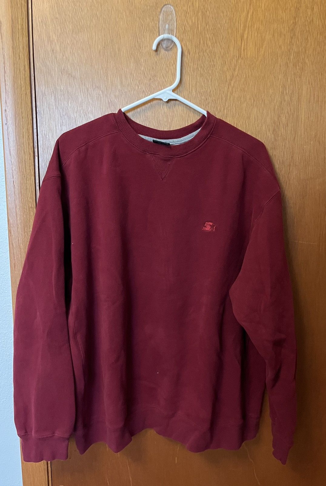 Starter × Vintage Vintage Maroon Starter Crewneck Size US XL / EU 56 / 4 - 4 Thumbnail