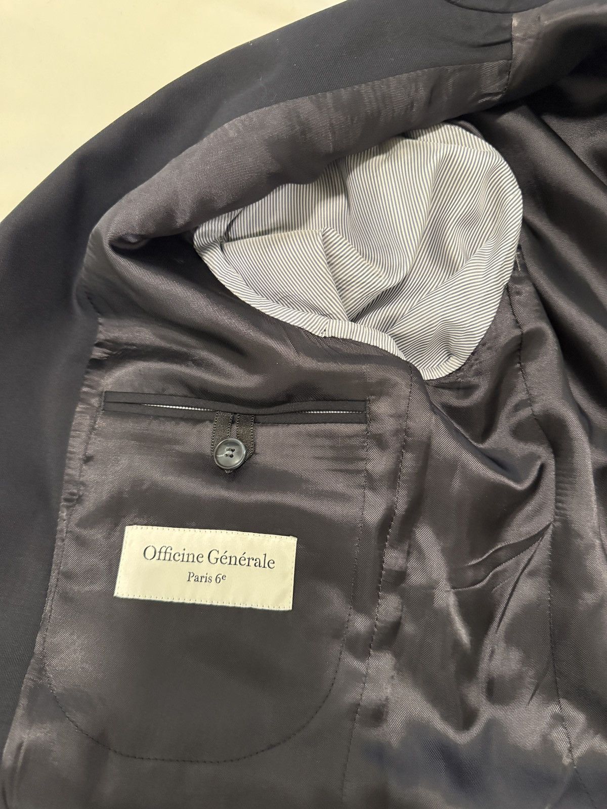 Officine Generale Officine Generale Men's Black 100% Wool Blazer Size IT 46 Size 46R - 2 Thumbnail