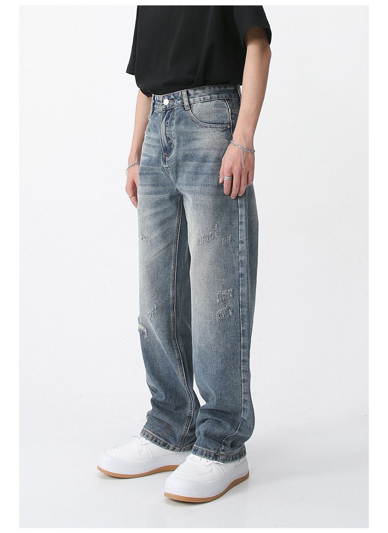 Japanese Brand × Jean Vintage Washed Loose Straight Mid-Rise Jeans Size US 32 / EU 48 - 6 Thumbnail
