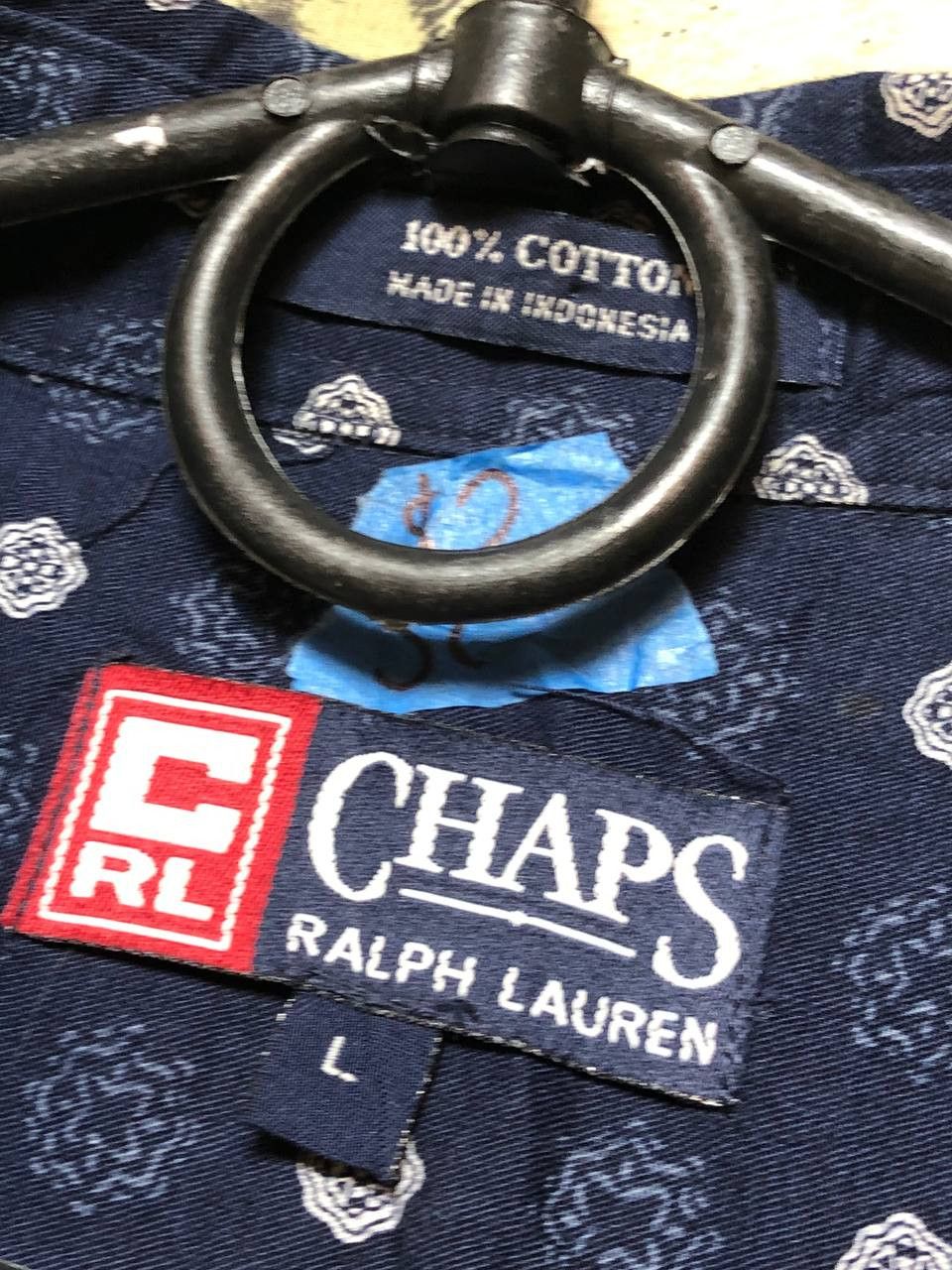 Chaps Ralph Lauren Vintage print shirt with short sleeves Chaps Ralph Lauren Size US L / EU 52-54 / 3 - 2 Thumbnail
