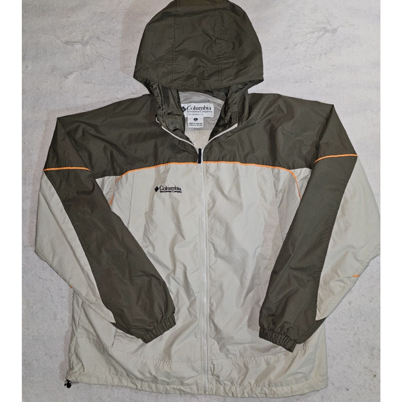 Vintage Columbia Sportswear Omni Shield Waterproof Tan/Orange Lightweight Jacket Mens XL Size US XL / EU 56 / 4 - 2 Thumbnail