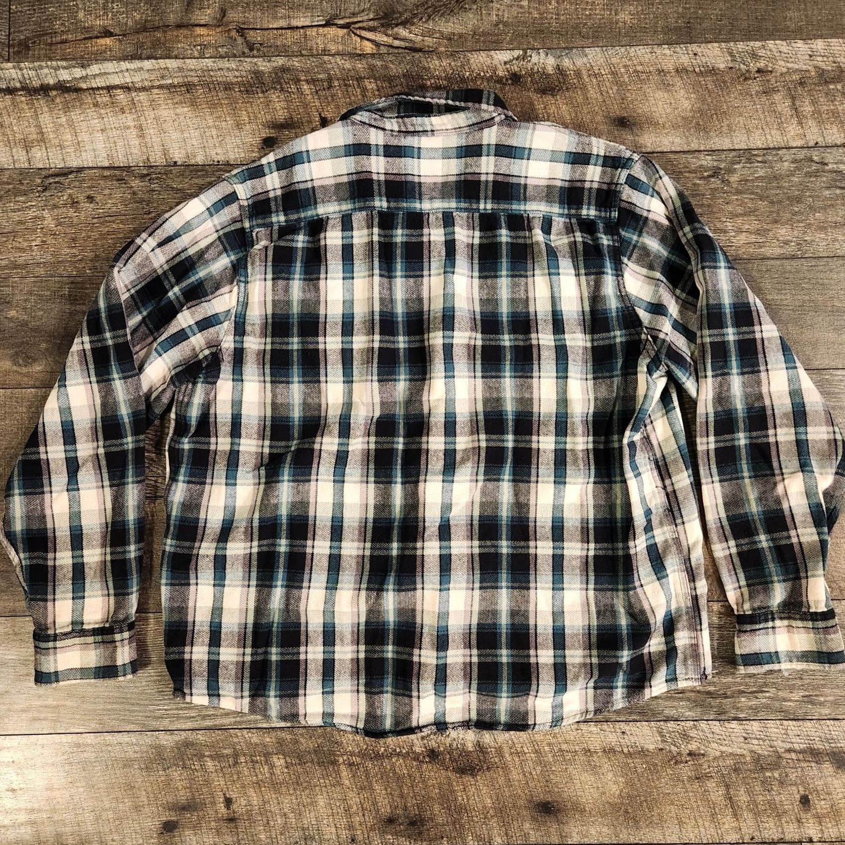 Wrangler Wrangler Women Top 2XL Green Wrancher Western Pearl Snap Button Up Flannel Size XXL / US 16-18 / IT 52-54 - 2 Thumbnail