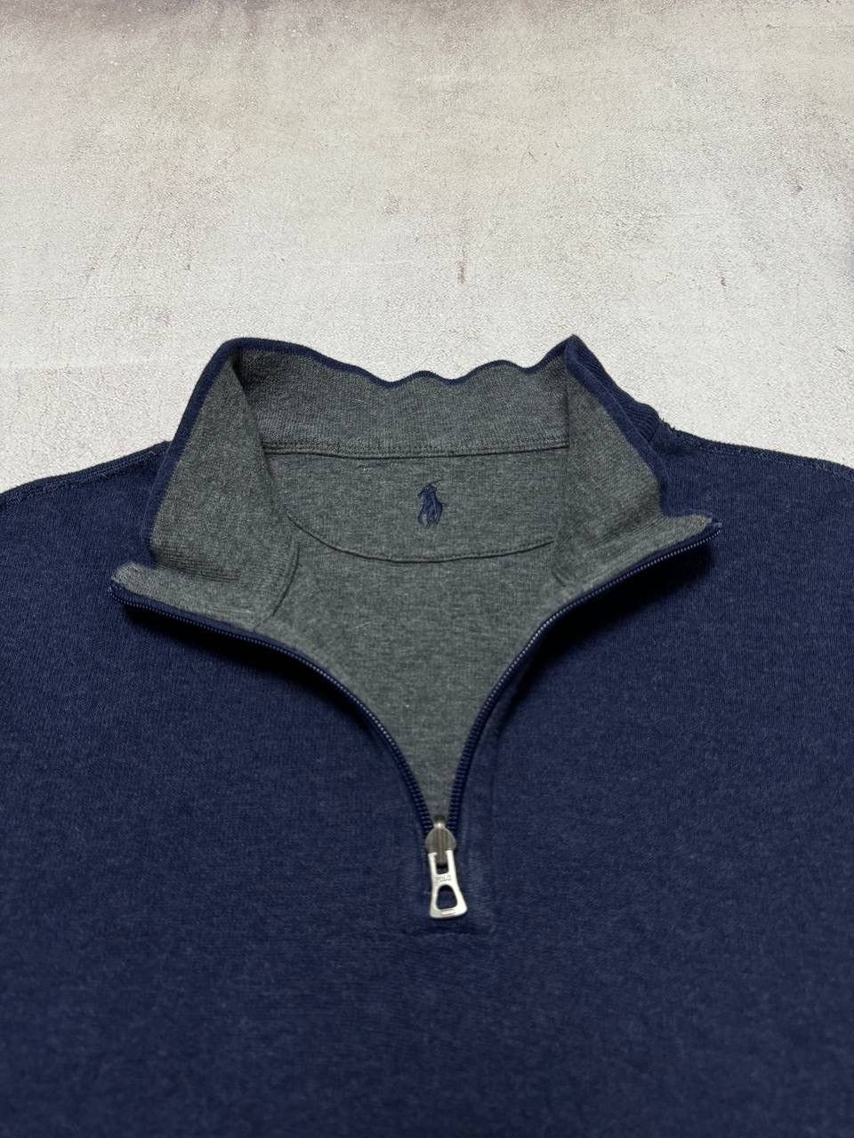 Polo Ralph Lauren × Vintage Vintage Polo Ralph Lauren Sweatshirt Zip 1/4 Double-Sided Size US L / EU 52-54 / 3 - 5 Thumbnail