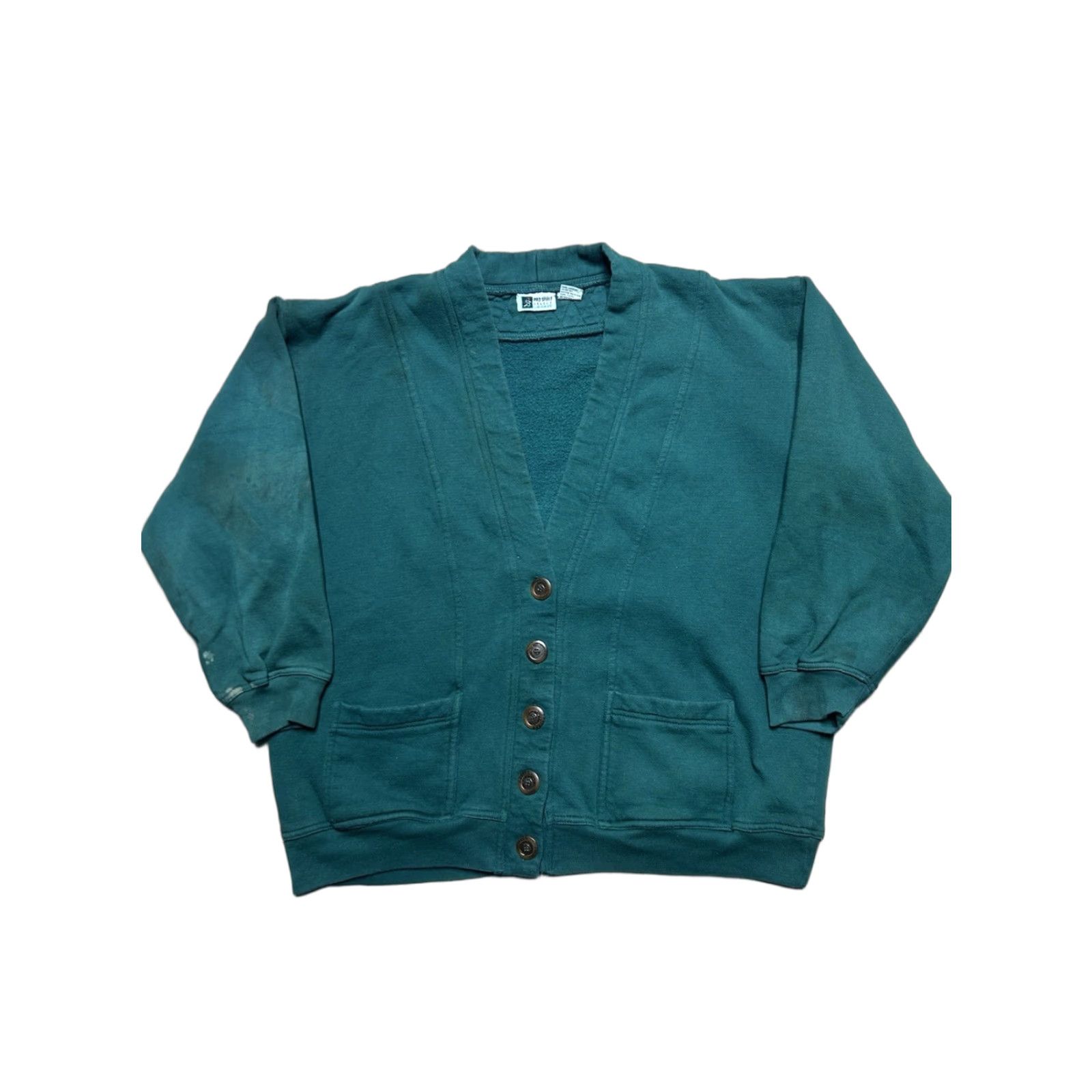 ESPIRIT VINTAGE Pro Spirit Sweatshirt Cardigan 90s Women Large Forest Green Shirt Size L / US 10 / IT 46 - 1 Thumbnail