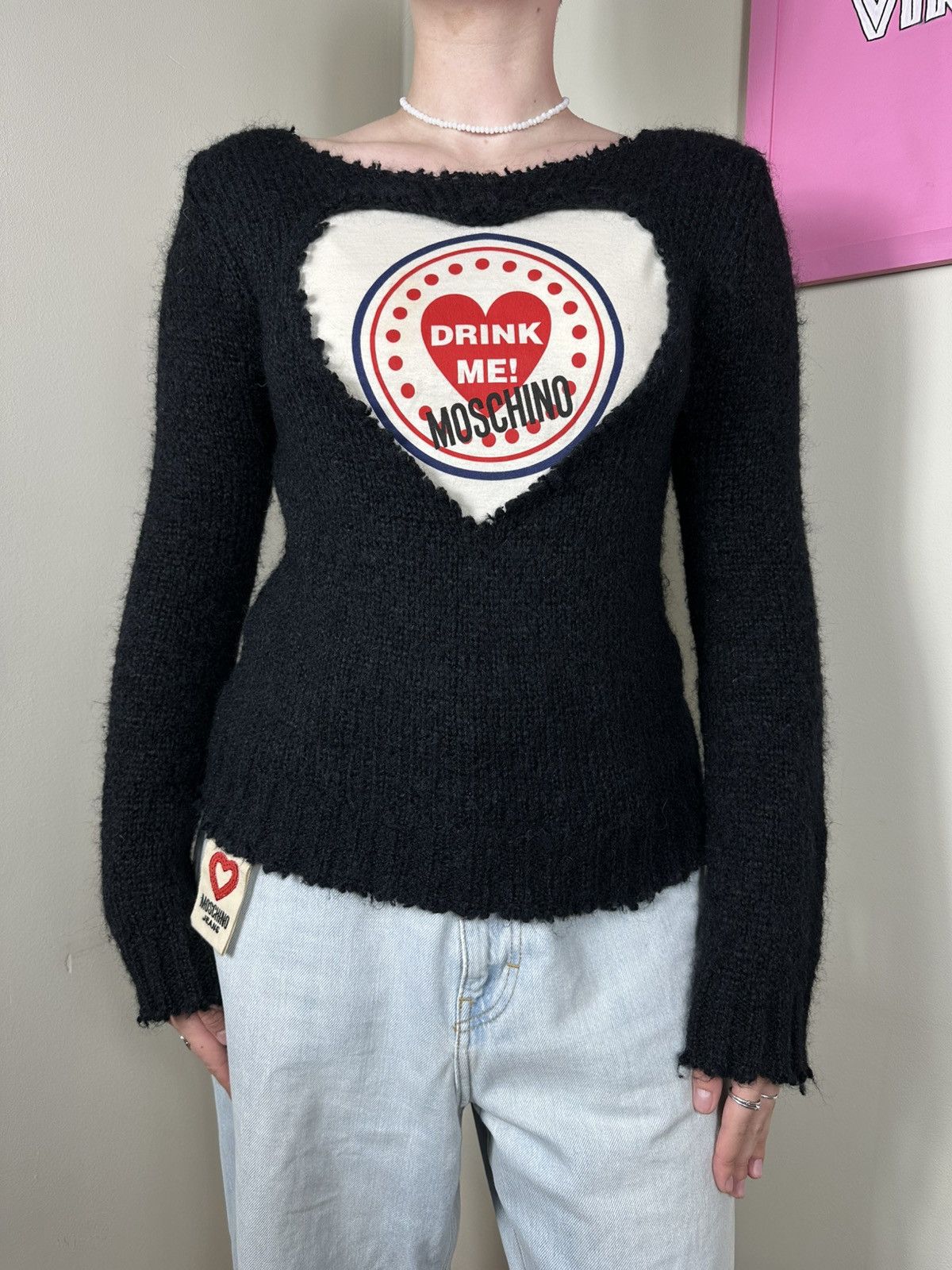 Moschino Moschino Jeans Drink Me Logo Sweater Size S / US 4 / IT 40 - 2 Thumbnail