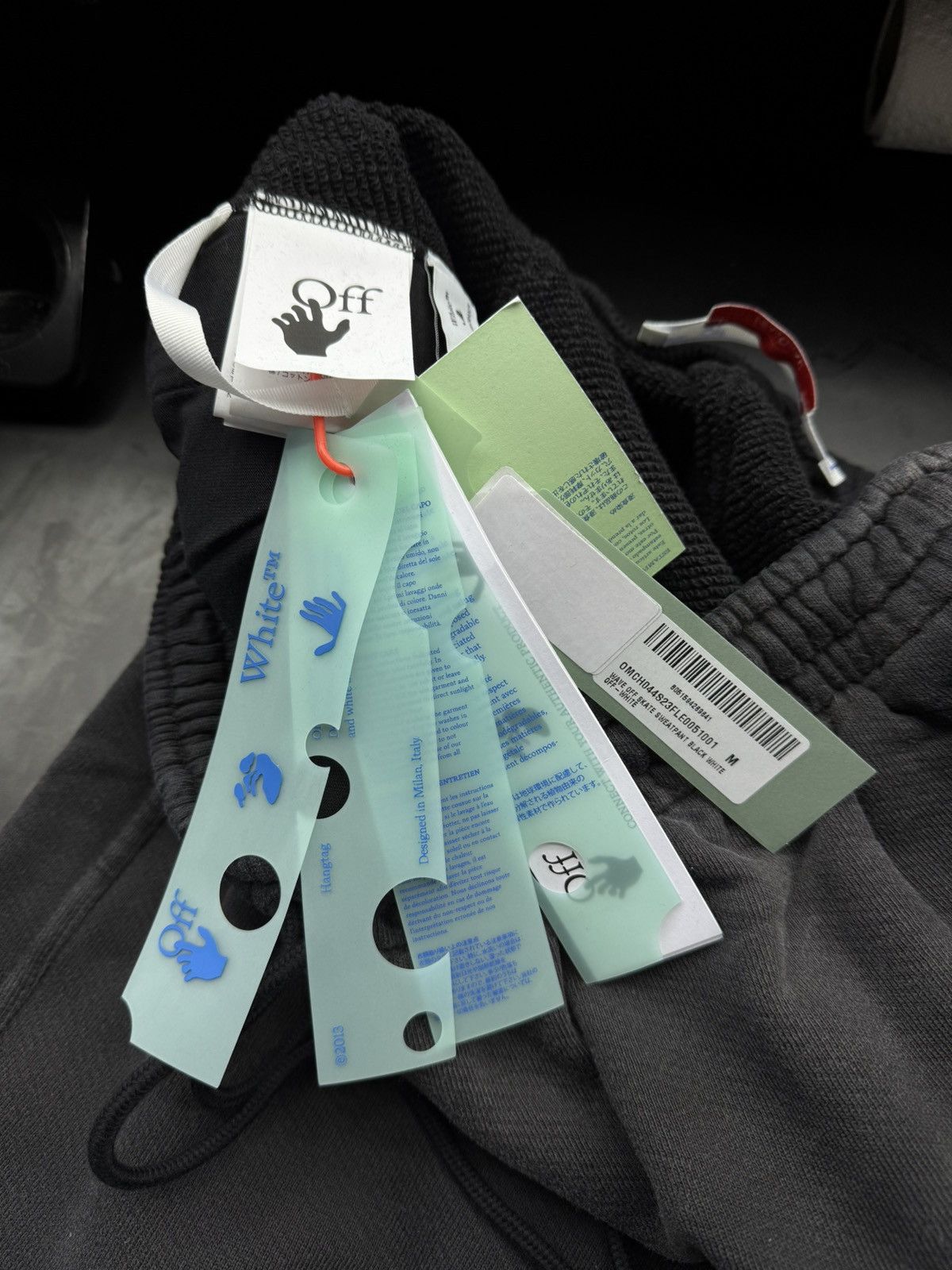Off-White OFF-WHITE Wave Off Skate Sweatpants Black Size US 32 / EU 48 - 6 Thumbnail