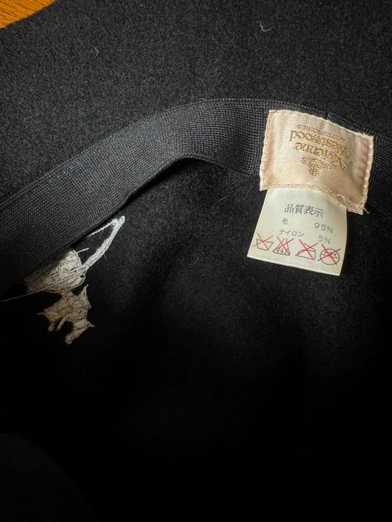 Vivienne Westwood vivienne westwood Embroidered Saturn Dark Wool Hat Size ONE SIZE - 3 Thumbnail
