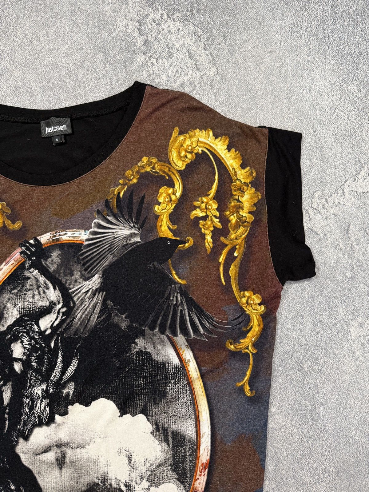 Just Cavalli Just Cavalli Graphic Tee Designer Luxury Streetwear Vintage Size US S / EU 44-46 / 1 - 4 Thumbnail