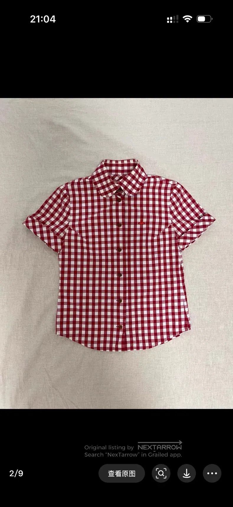 Vivienne Westwood Vivienne Westwood Red and white plaid Peter Pan collar sho Size S / US 4 / IT 40 - 1 Thumbnail