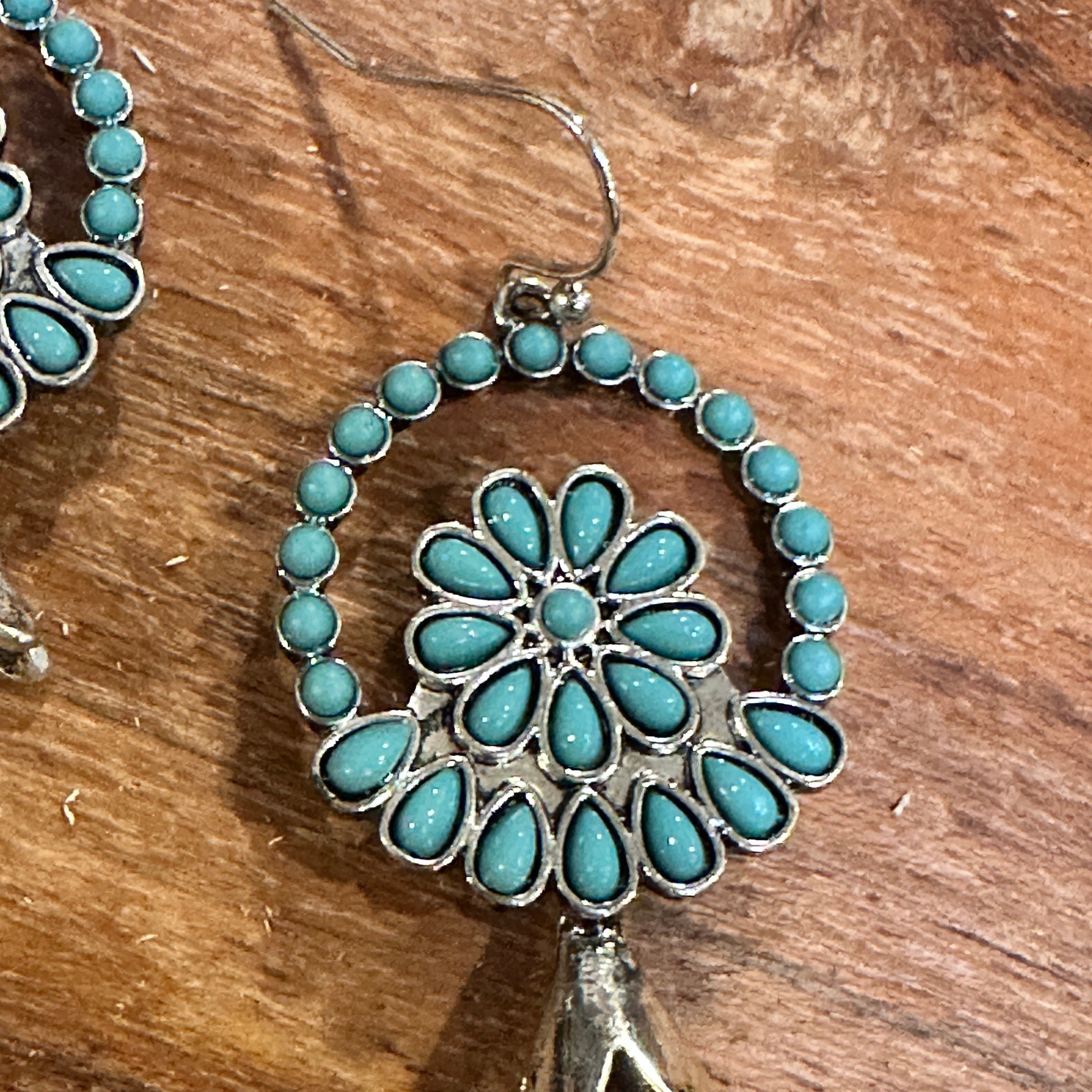 Other Turquoise Blossom Charm Earrings: Nature's Elegance Size ONE SIZE - 8 Thumbnail