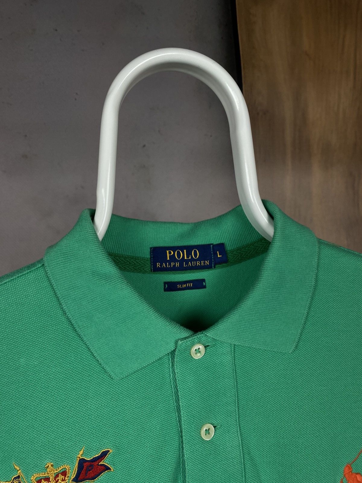 Polo Ralph Lauren 🎠Vintage Polo T-Shirt Polo Ralph Lauren Racing 3 Chief Keef🎠 Size US L / EU 52-54 / 3 - 9 Thumbnail