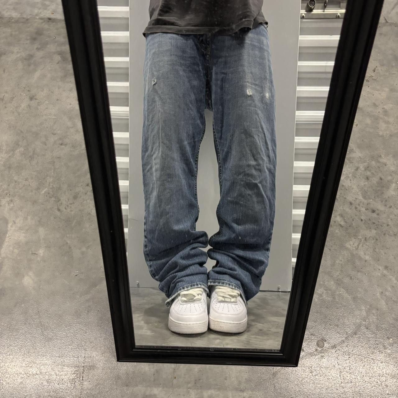 Japanese Brand × Vintage Crazy Vintage Y2K/2000s Grunge Dark Wash Denim Jeans! Size US 34 / EU 50 - 1 Thumbnail