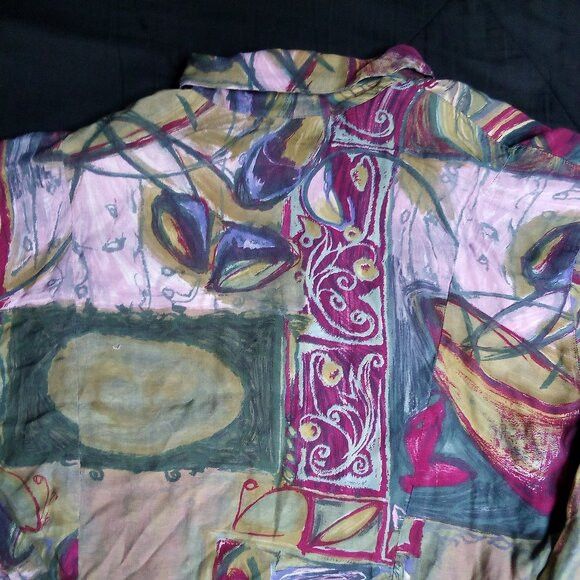 Other Vintage Marsina Abstract Geometric Psychedelic Button Shirt Size L / US 10 / IT 46 - 6 Thumbnail
