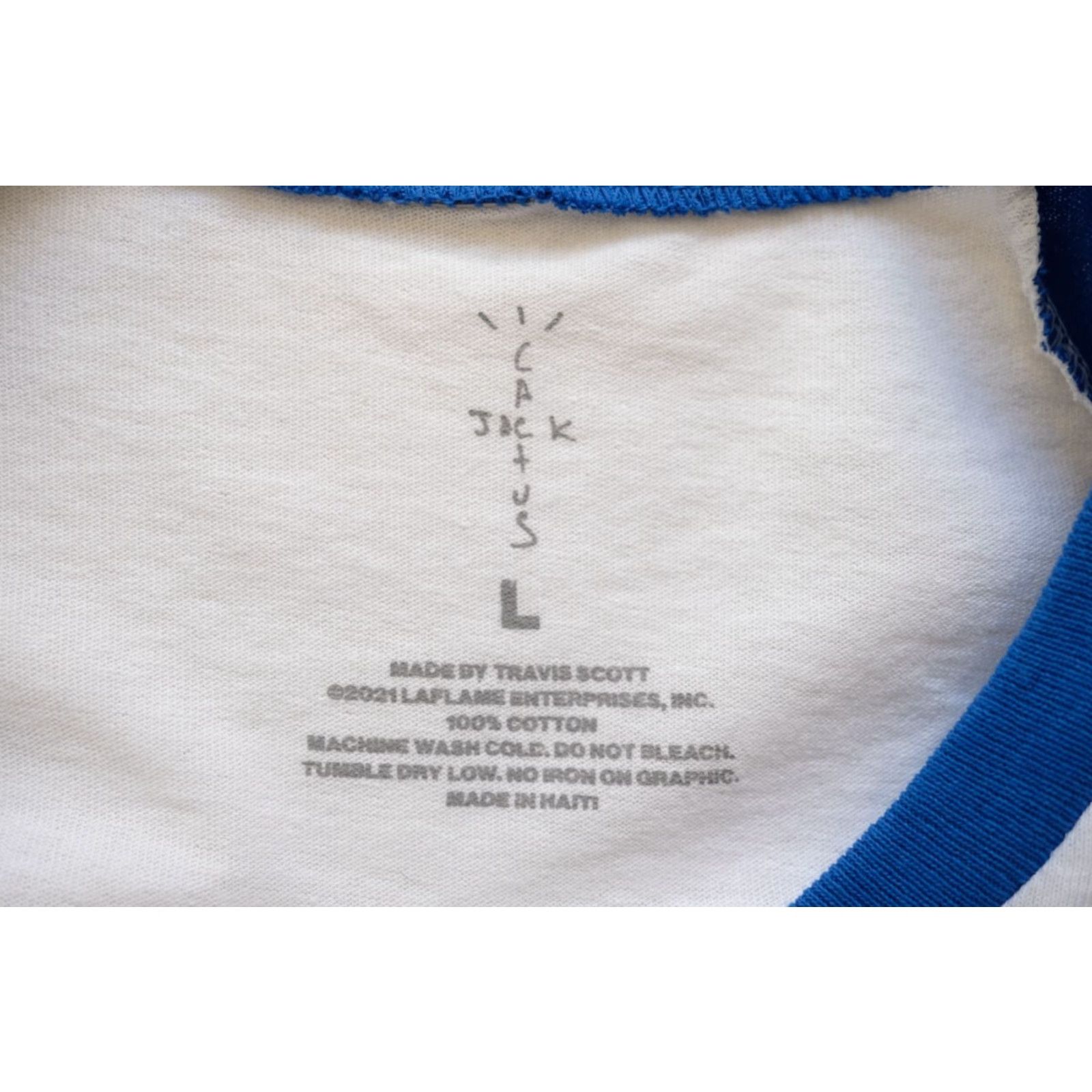 Travis Scott VINTAGE TRAVIS SCOTT ASTROWORLD CACTUS JACK BASEBALL GAME VTG Y2K MUSIC T SHIRT 2021 L Size US L / EU 52-54 / 3 - 7 Thumbnail