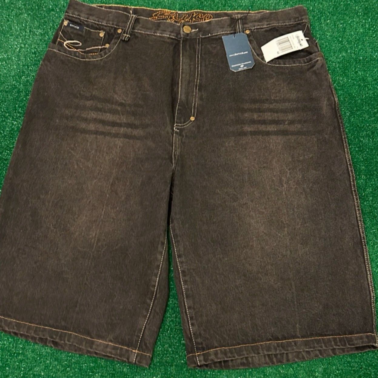 Enyce VINTAGE Enyce Baggy Hip Hop Skater Grunge Jeans Shorts JNCO Jorts NWT Size 42 Black Mens Size US 42 / EU 58 - 2 Thumbnail