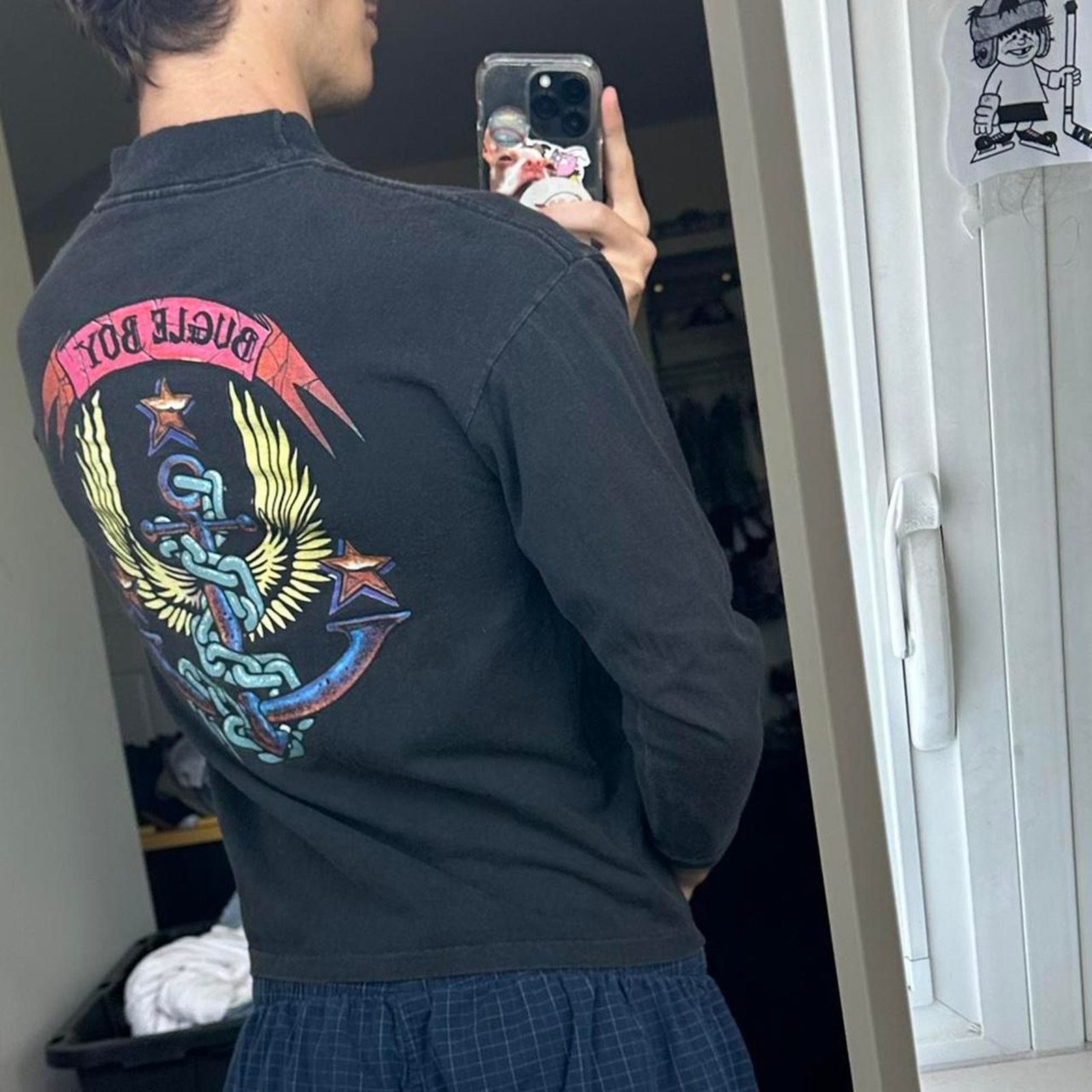 Bugle Boy × Vintage Rare vintage 90s bugle boy tattoo shirt Size US XS / EU 42 / 0 - 2 Thumbnail