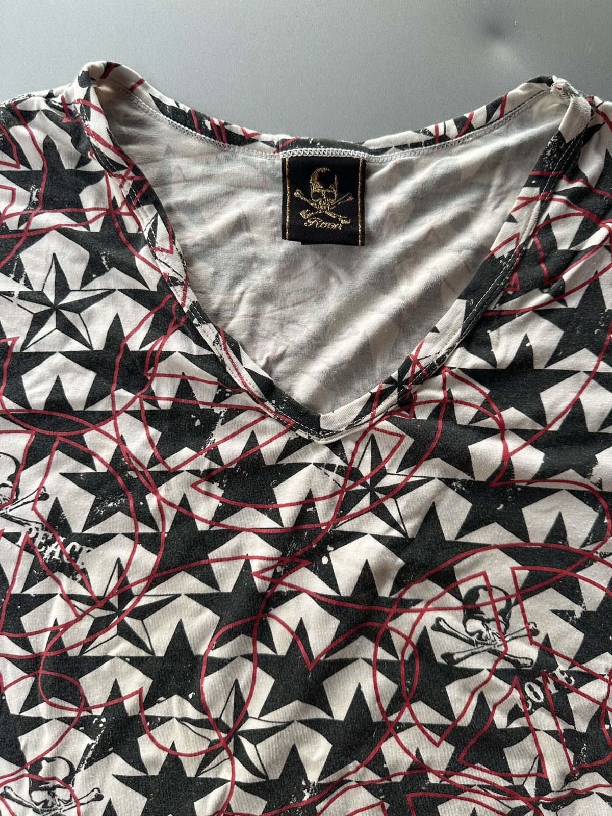 Roen Authentic Roen Skull " Love & Peace " Seditionaries Graphic Size M / US 6-8 / IT 42-44 - 6 Thumbnail