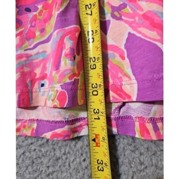 Lilly Pulitzer Lilly Pulitzer Dress Womens Small V Neck Sleeve-less Amina Sunseekers Pink Swing Knee Length Size S / US 4 / IT 40 - 3 Thumbnail