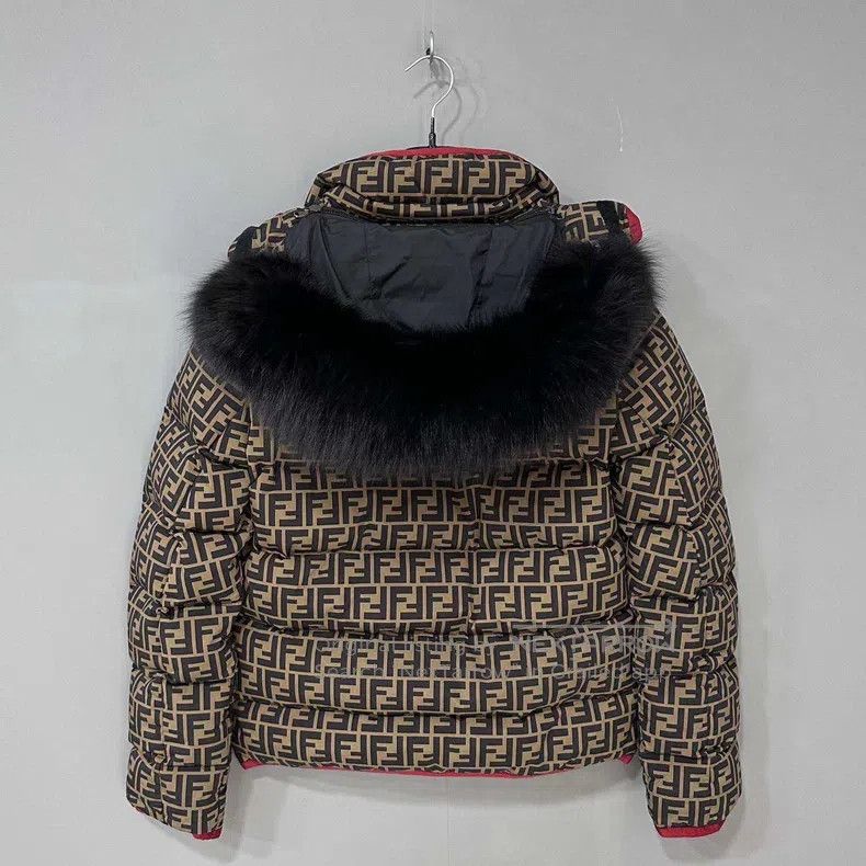 Fendi Fendi Double F embroidered puffer coat with fox fur collar Size US S / EU 44-46 / 1 - 5 Thumbnail
