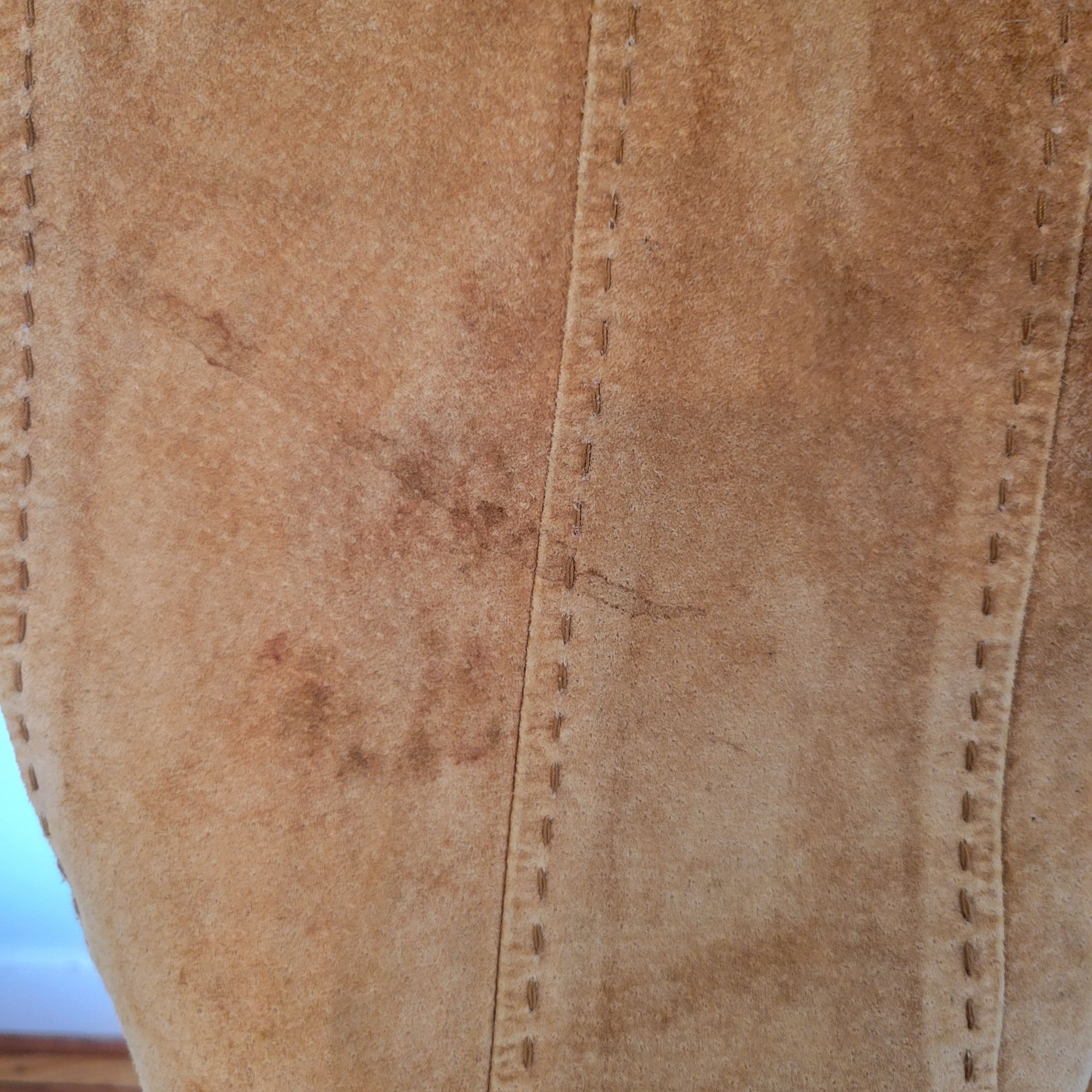 Express Express 11 12 Camel Tan Brown Leather Suede Button Up Trench Size M / US 6-8 / IT 42-44 - 8 Thumbnail