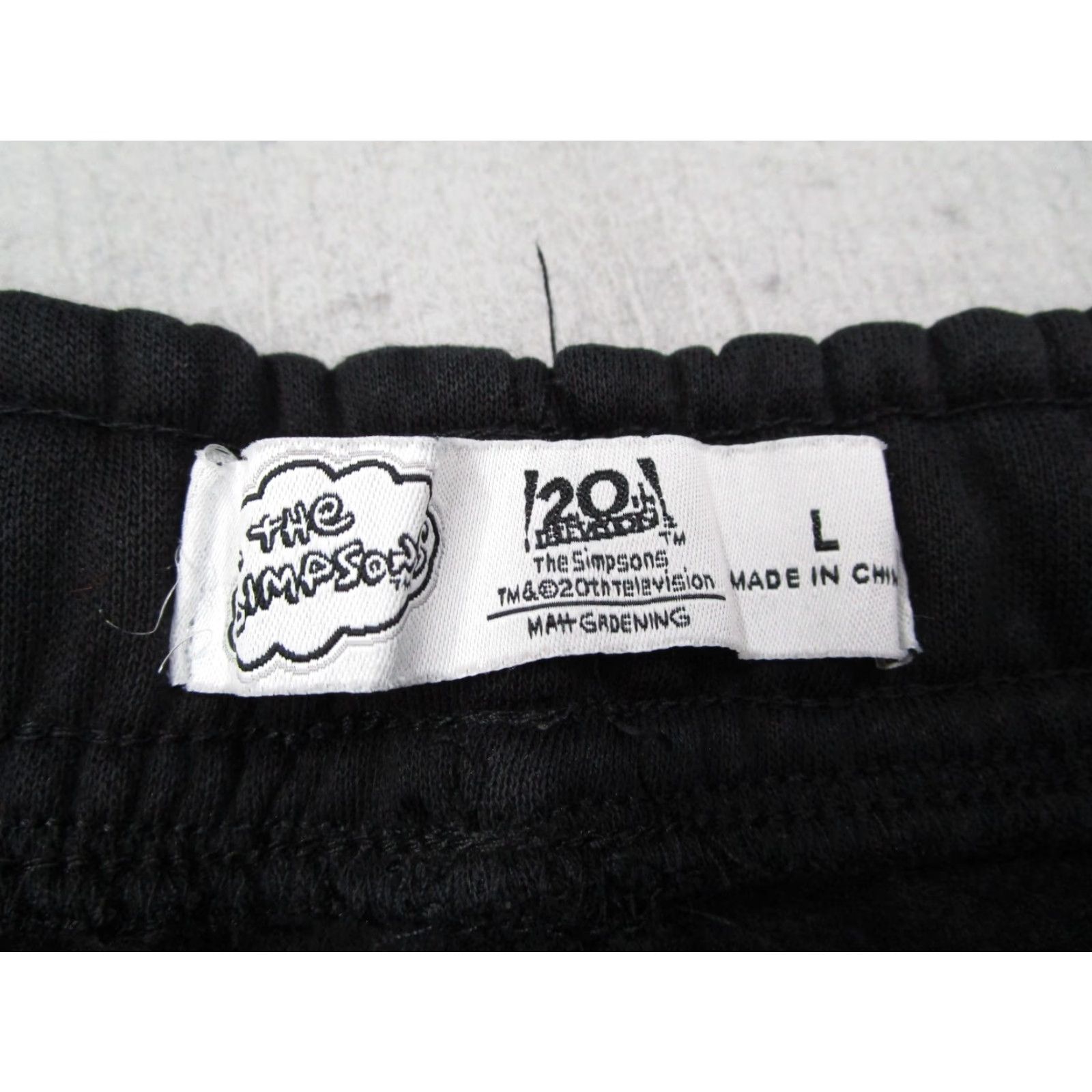 Vintage VINTAGE The Simpsons Mens Sweatpants Large Black Homer Cartoon Joggers Casual Sportswear Size US 31 - 3 Thumbnail