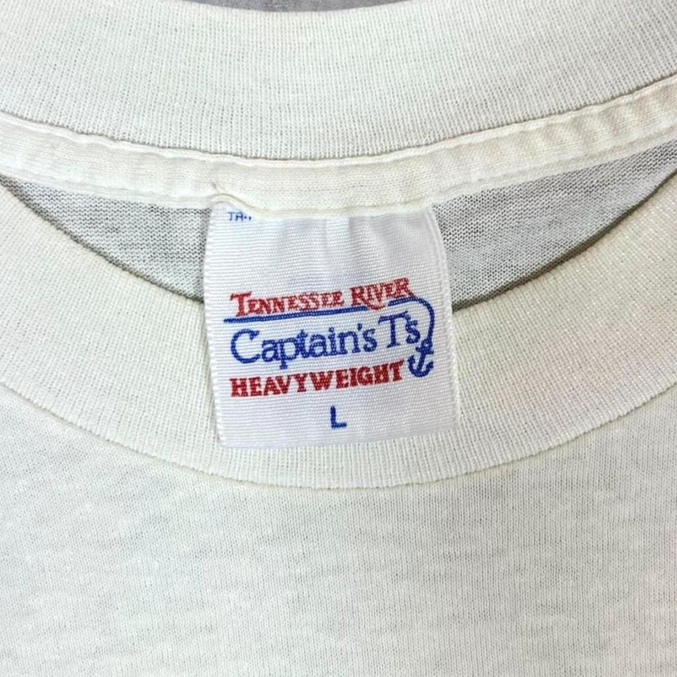 Vintage Vintage Tennesee River 1993 Columbus USA Souvenir Graphic Single Stitch T-Shirt Large White Mens Shirt Size US L / EU 52-54 / 3 - 2 Thumbnail