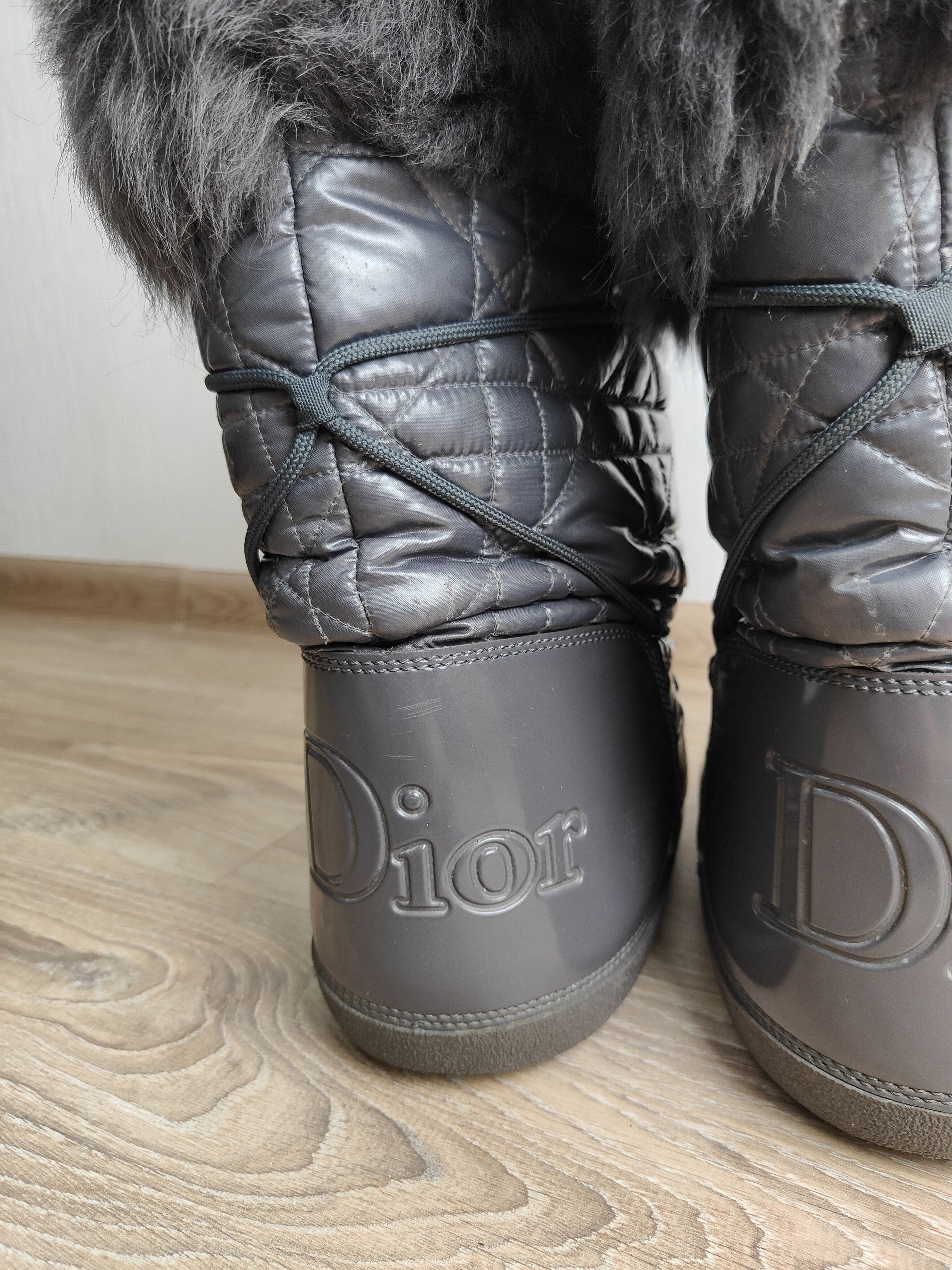 Dior Y2K Dior by John Galliano Fur Quilted Snow Boots Size US 9 / IT 39 - 7 Thumbnail