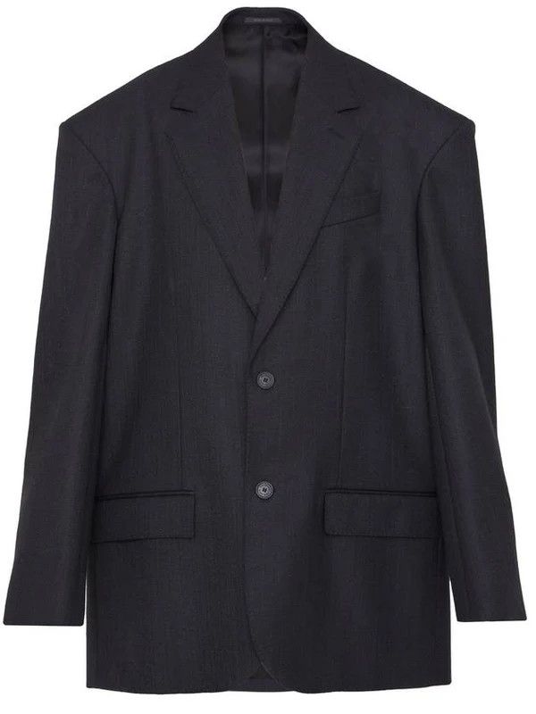 Balenciaga o1in1g1024 Oversized SB Jacket in Black Size XS / US 0-2 / IT 36-38 - 1 Thumbnail