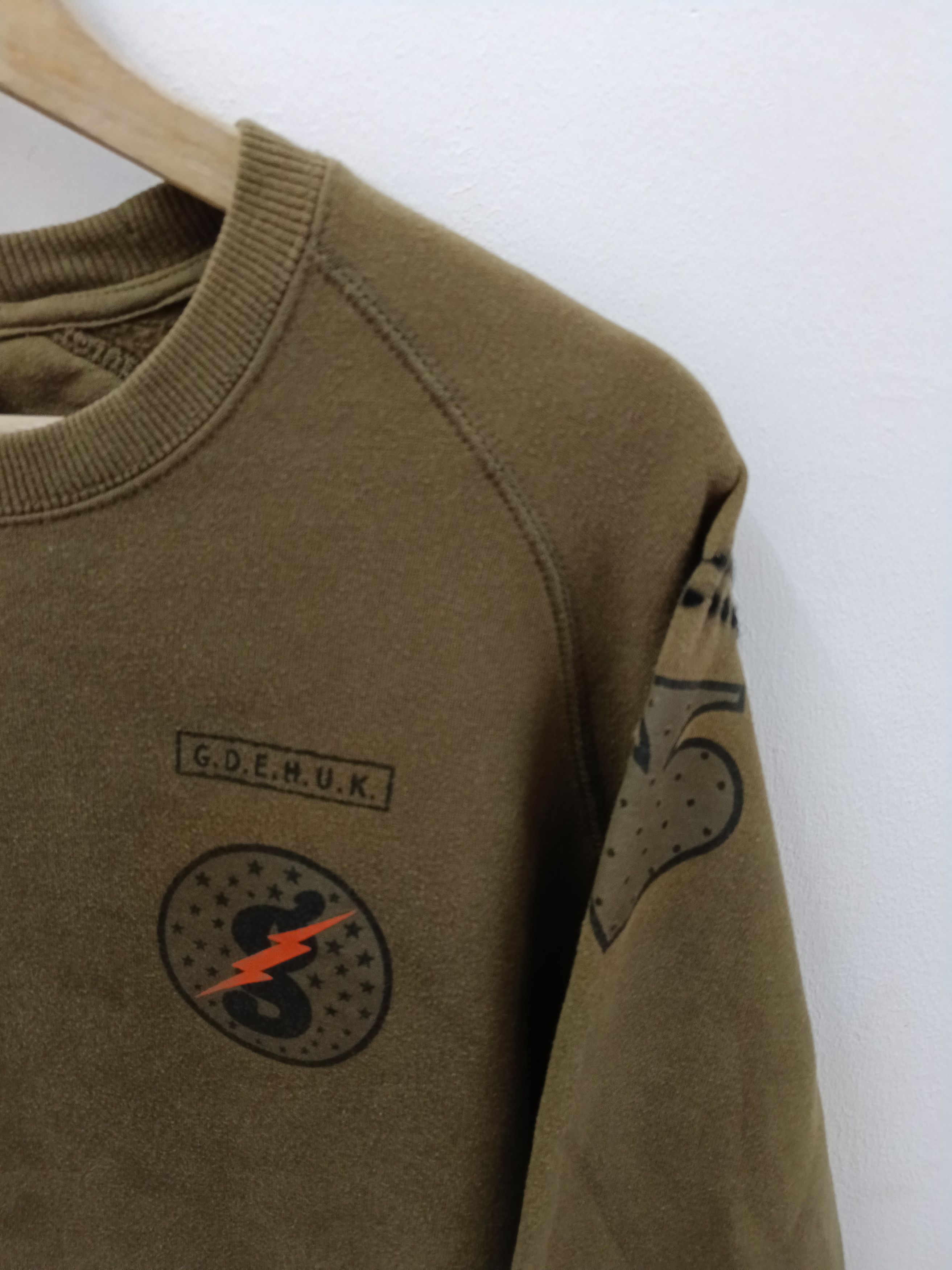 GOODENOUGH VINTAGE GOODENOUGH Japan Military Logo Patch Sweatshirt Size US S / EU 44-46 / 1 - 3 Thumbnail
