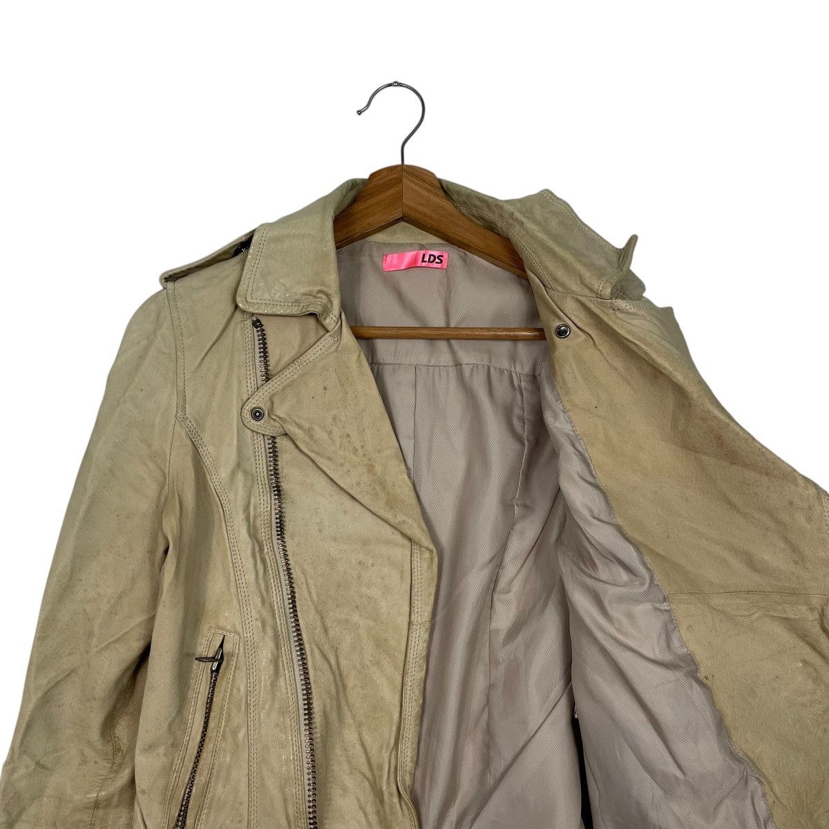 Japanese Brand Japanese Brand LDS Double Colar Biker Leather Jacket Size XS / US 0-2 / IT 36-38 - 10 Thumbnail