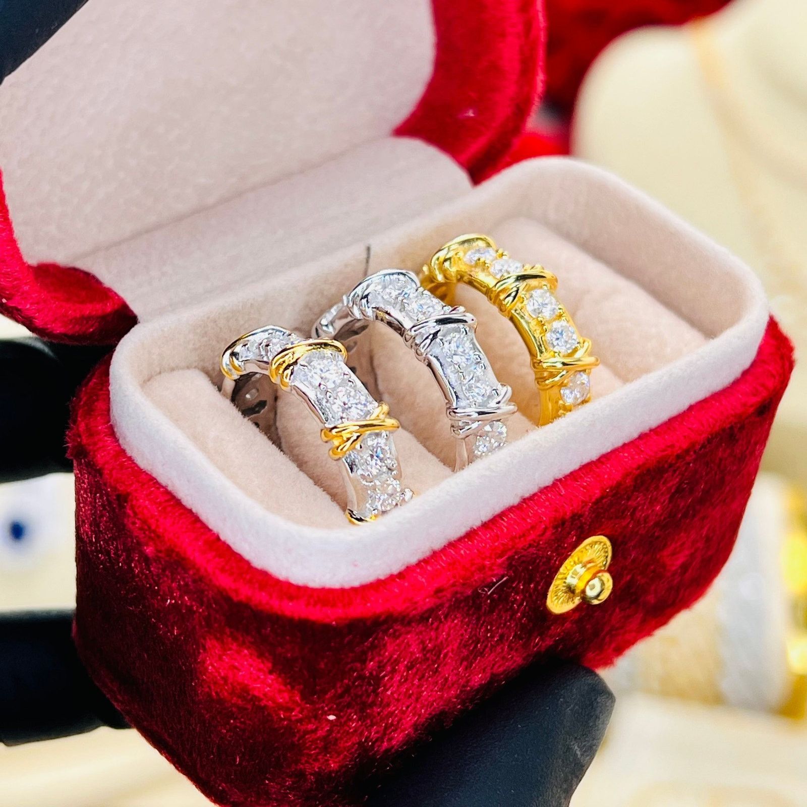 Moissanite Sixteen Stone Ring Band (Best Seller)